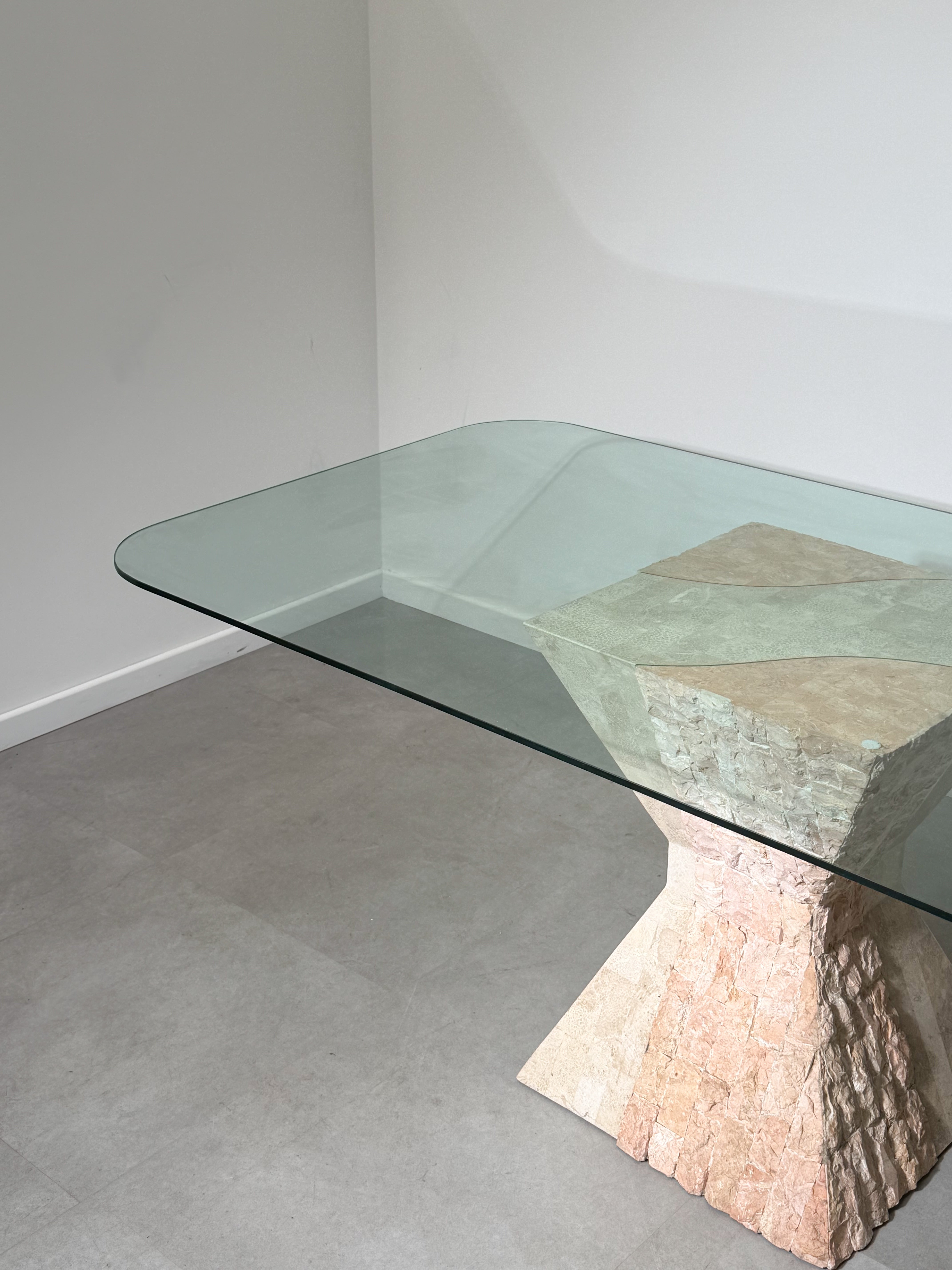 Mactan Stone Dining Table with Glass Top
