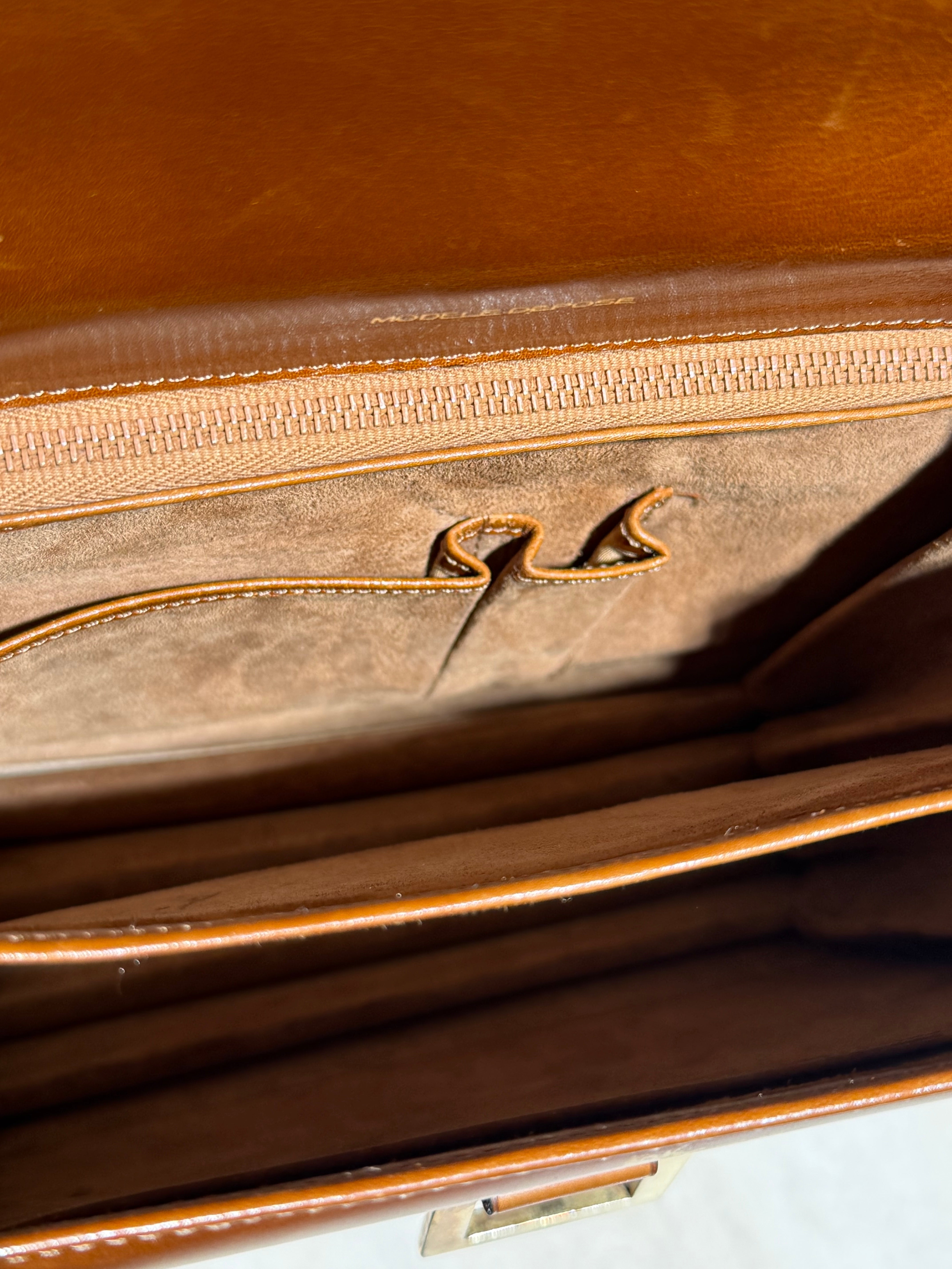 Delvaux Vintage Handtas – Cognackleurig leer