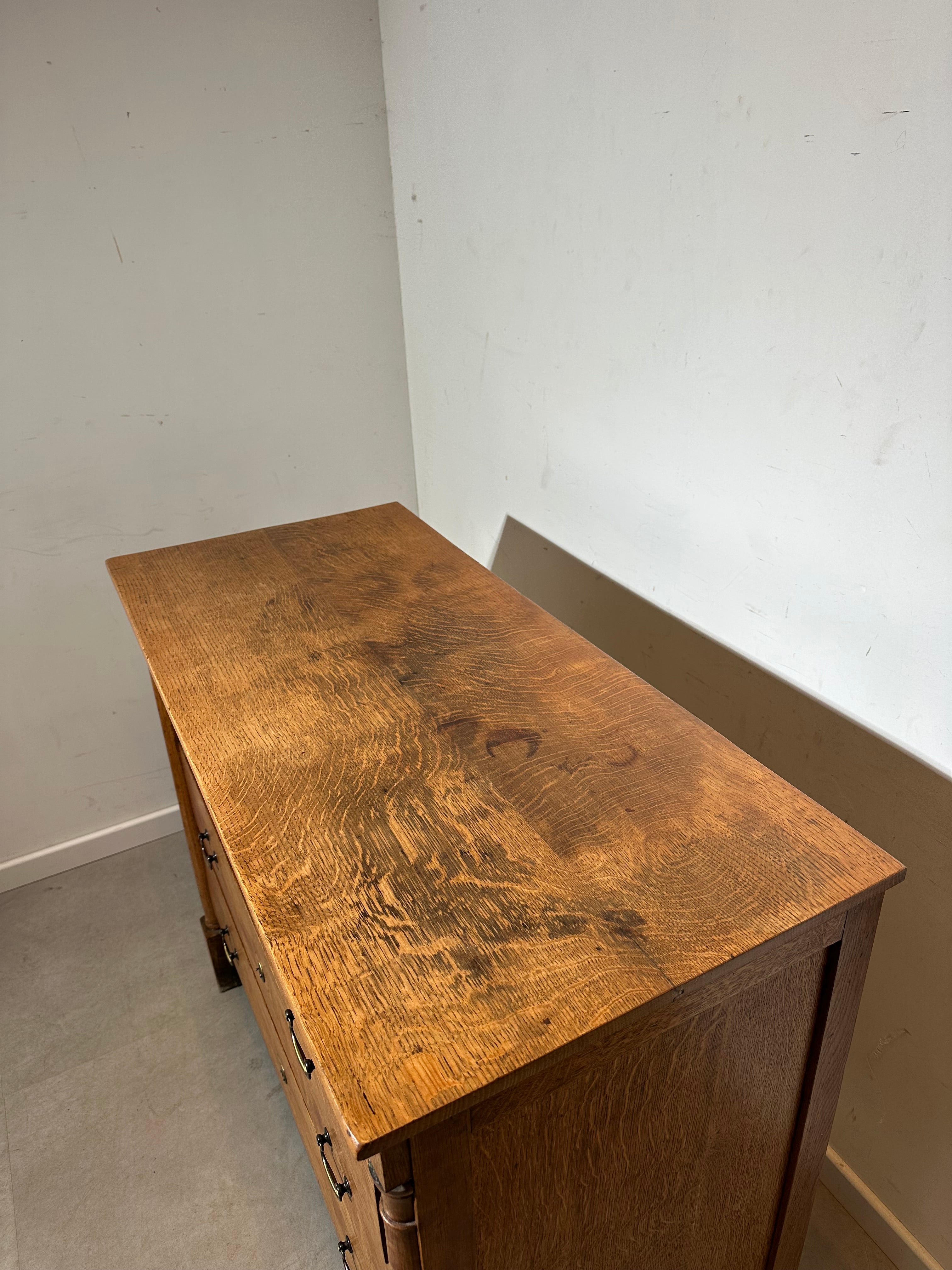 Antique Solid Oak Chest of Drawers