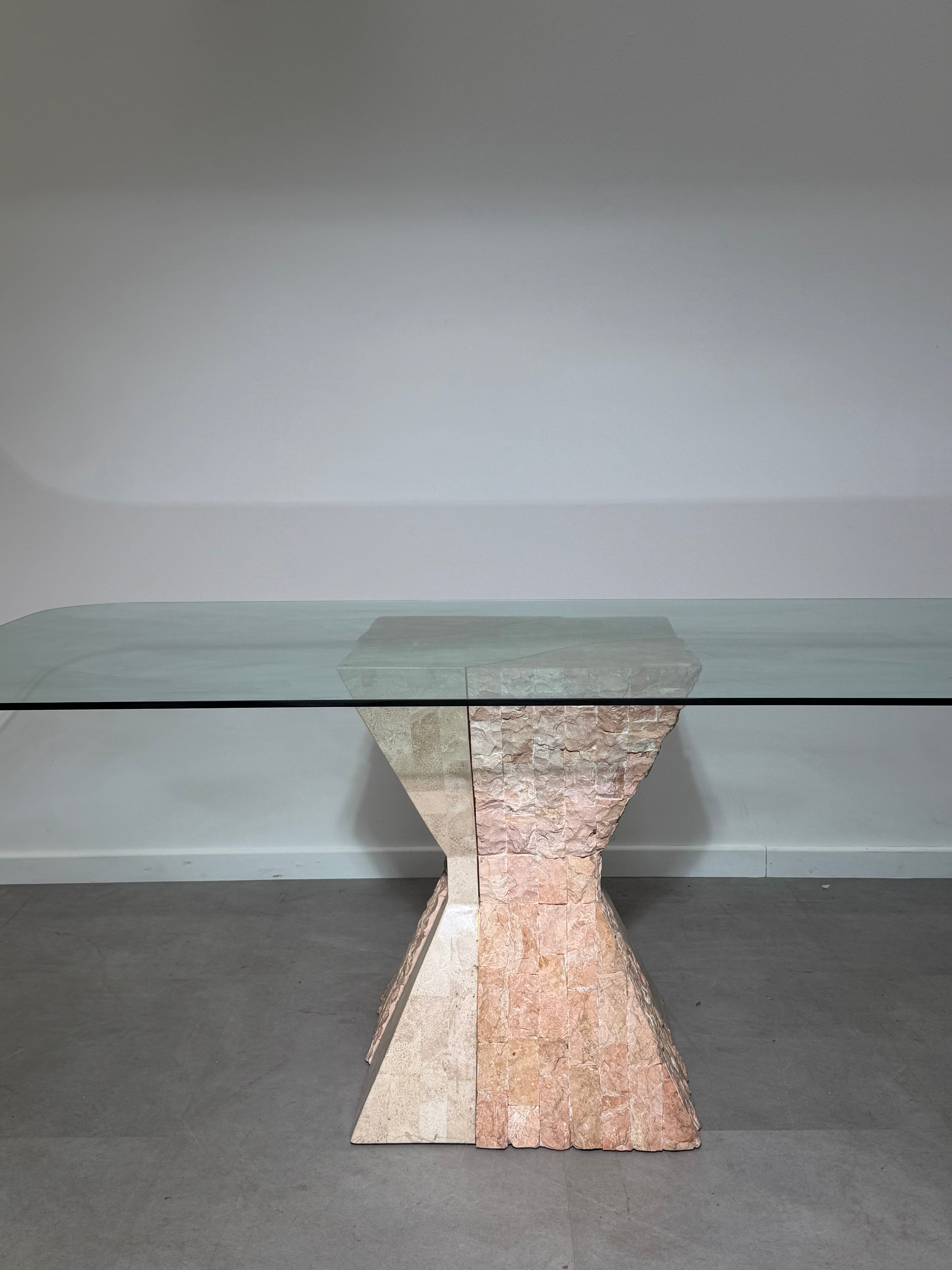 Mactan Stone Dining Table with Glass Top