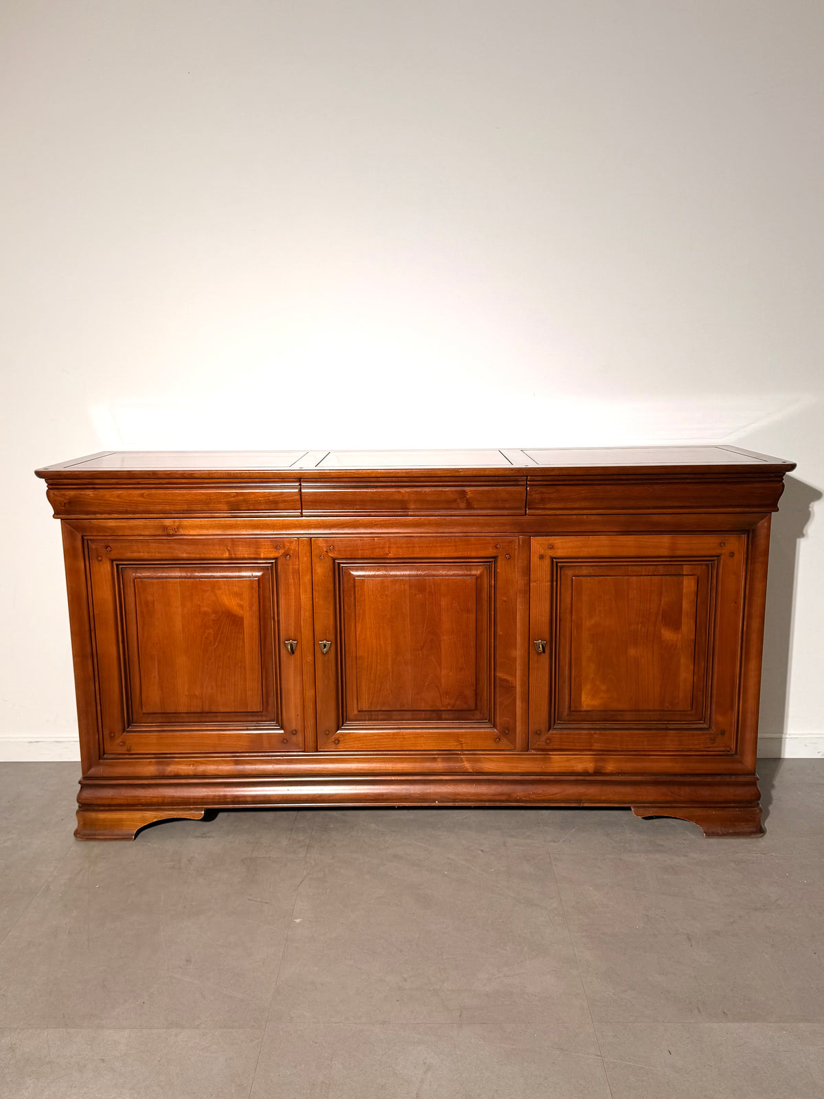 French Cherrywood Three-Door Sideboard