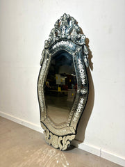 Venetiaanse geëtste glazen wandspiegel