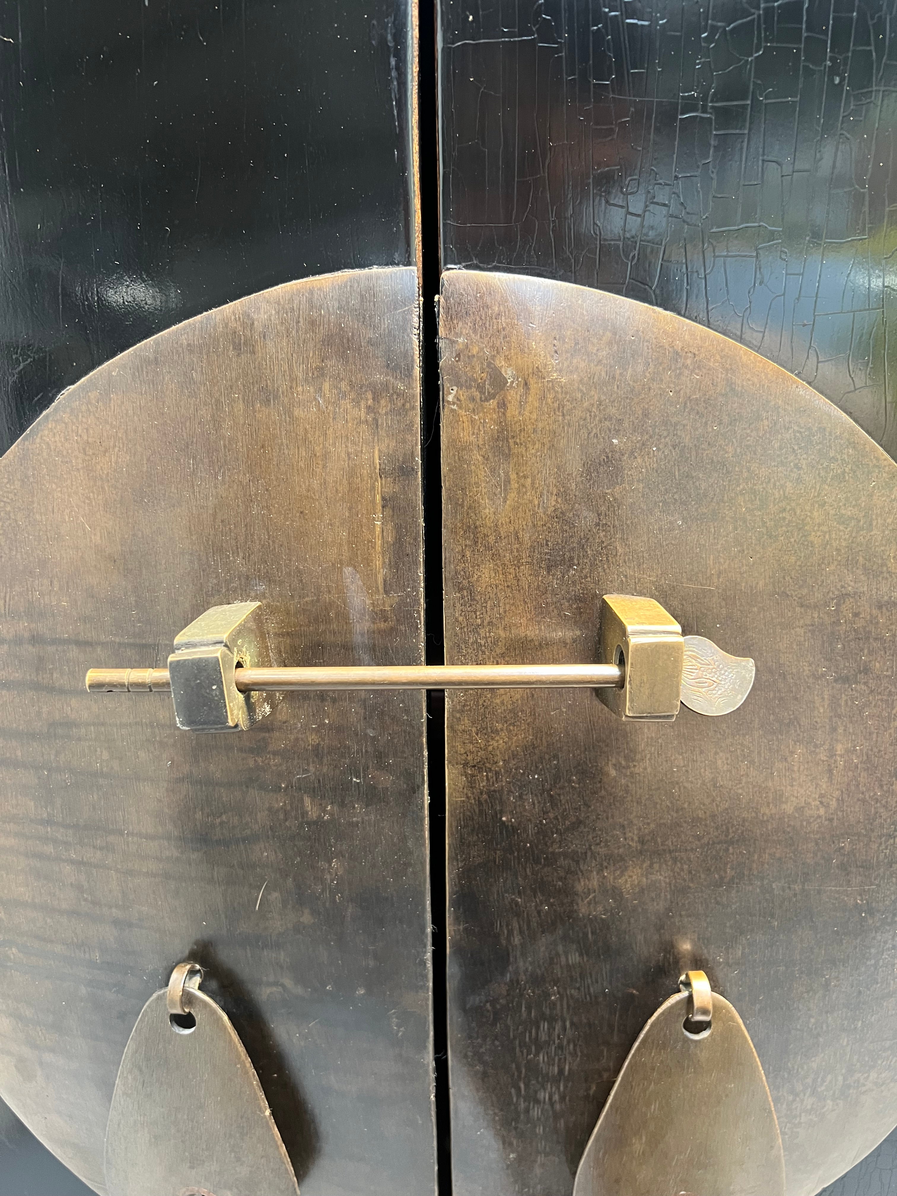 Chinese Black Lacquer Cabinet