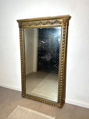 Large Antique Giltwood Mirror with Lion Mask