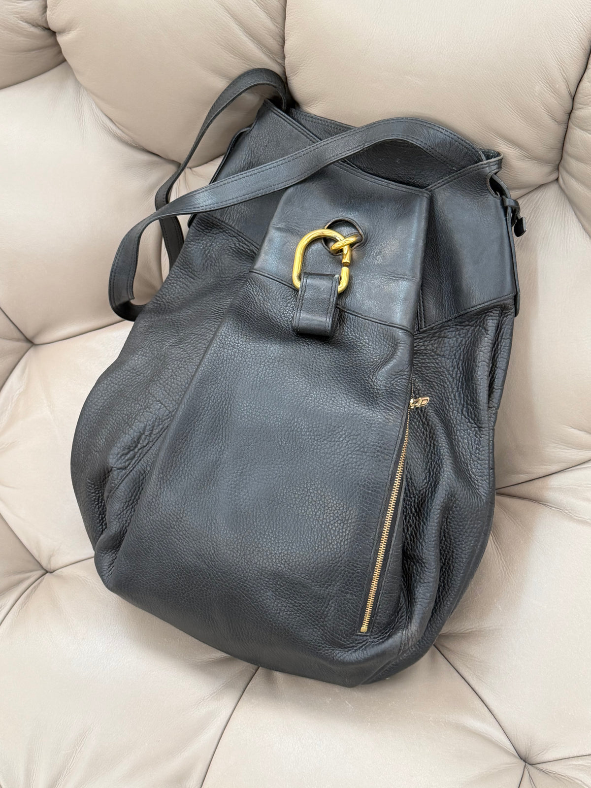 Delvaux Faust Black Leather Bag – Vintage