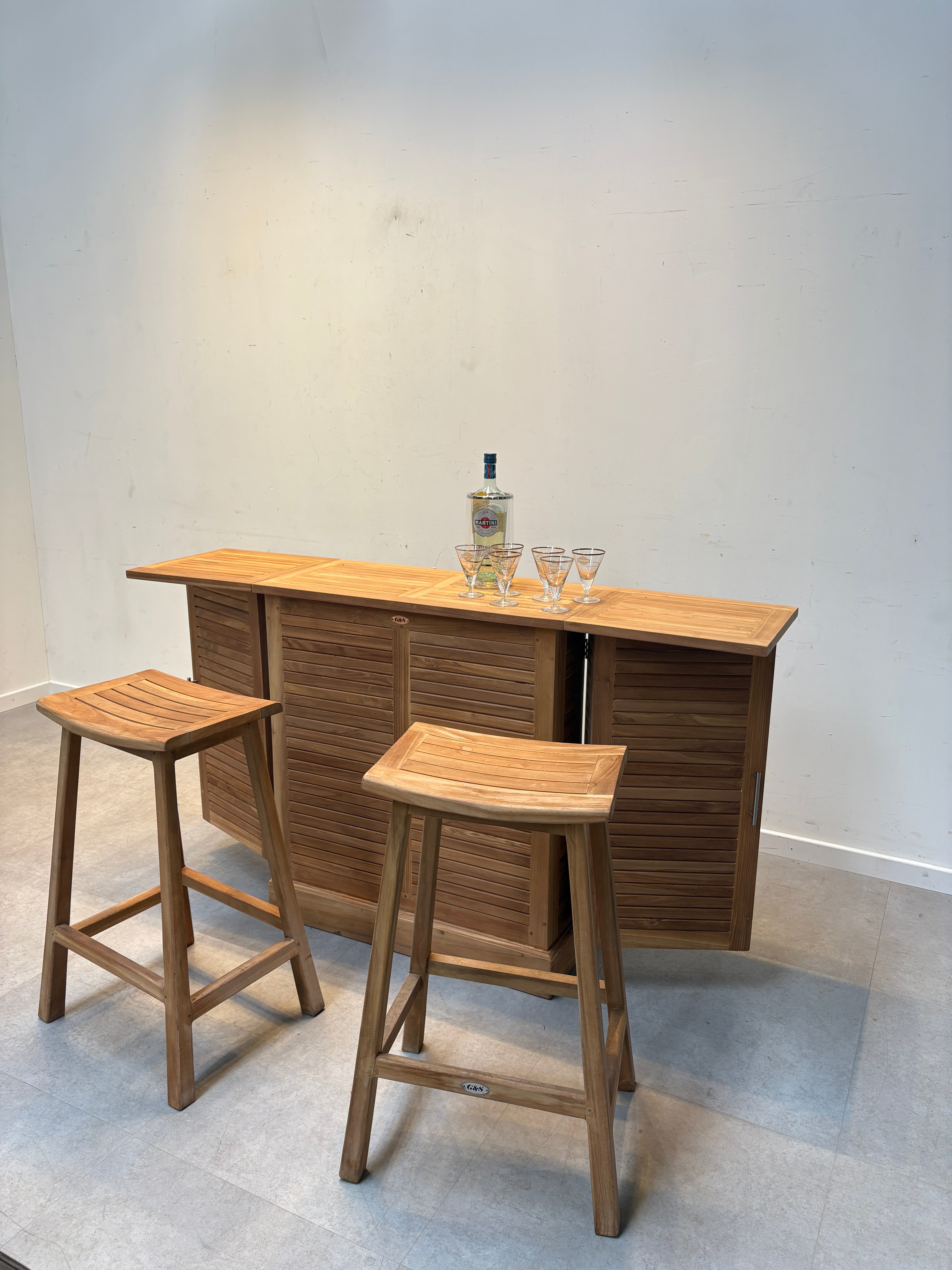 Bar d'extérieur pliable en teck