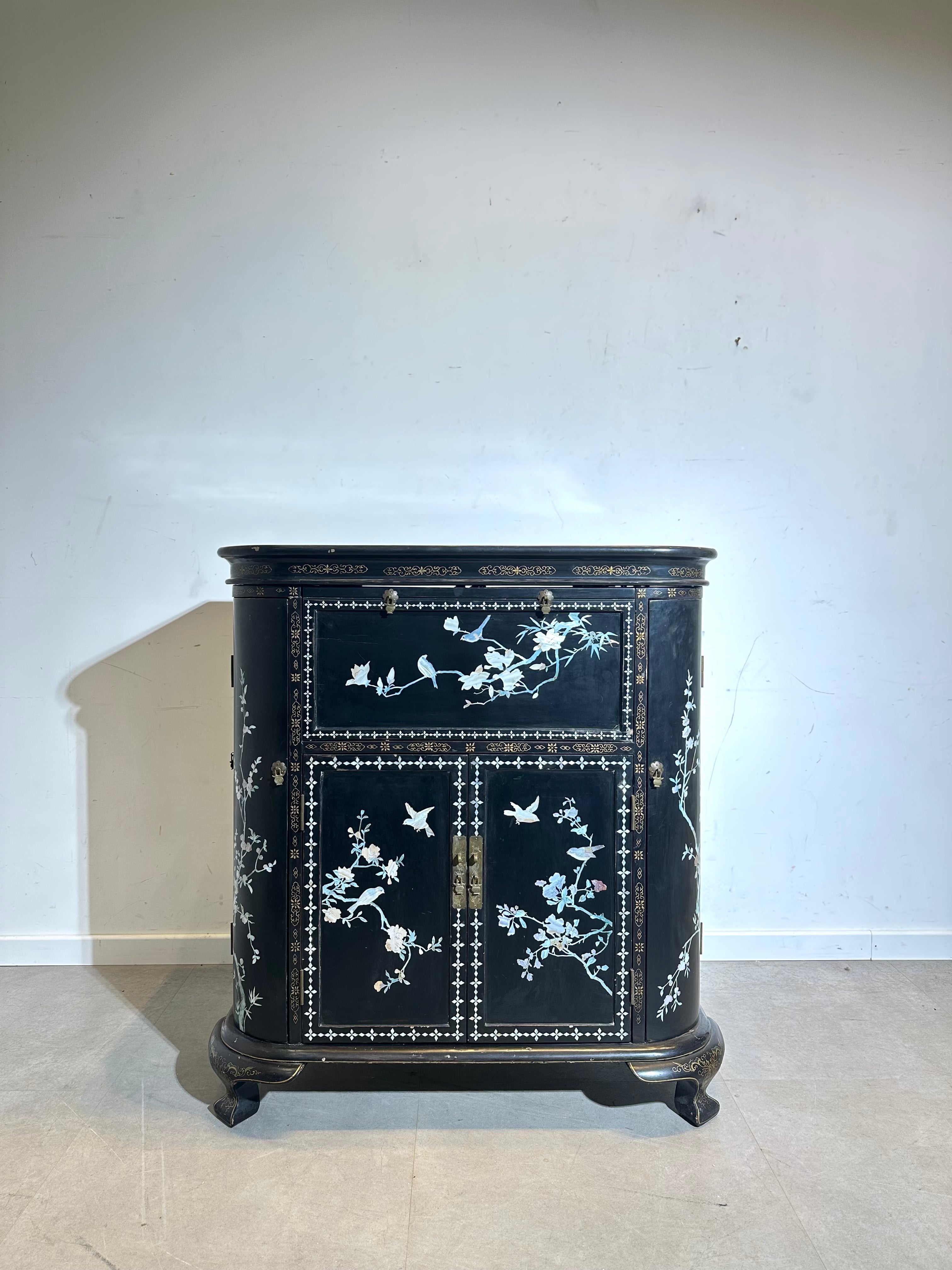 Antique Asian Lacquered Cabinet