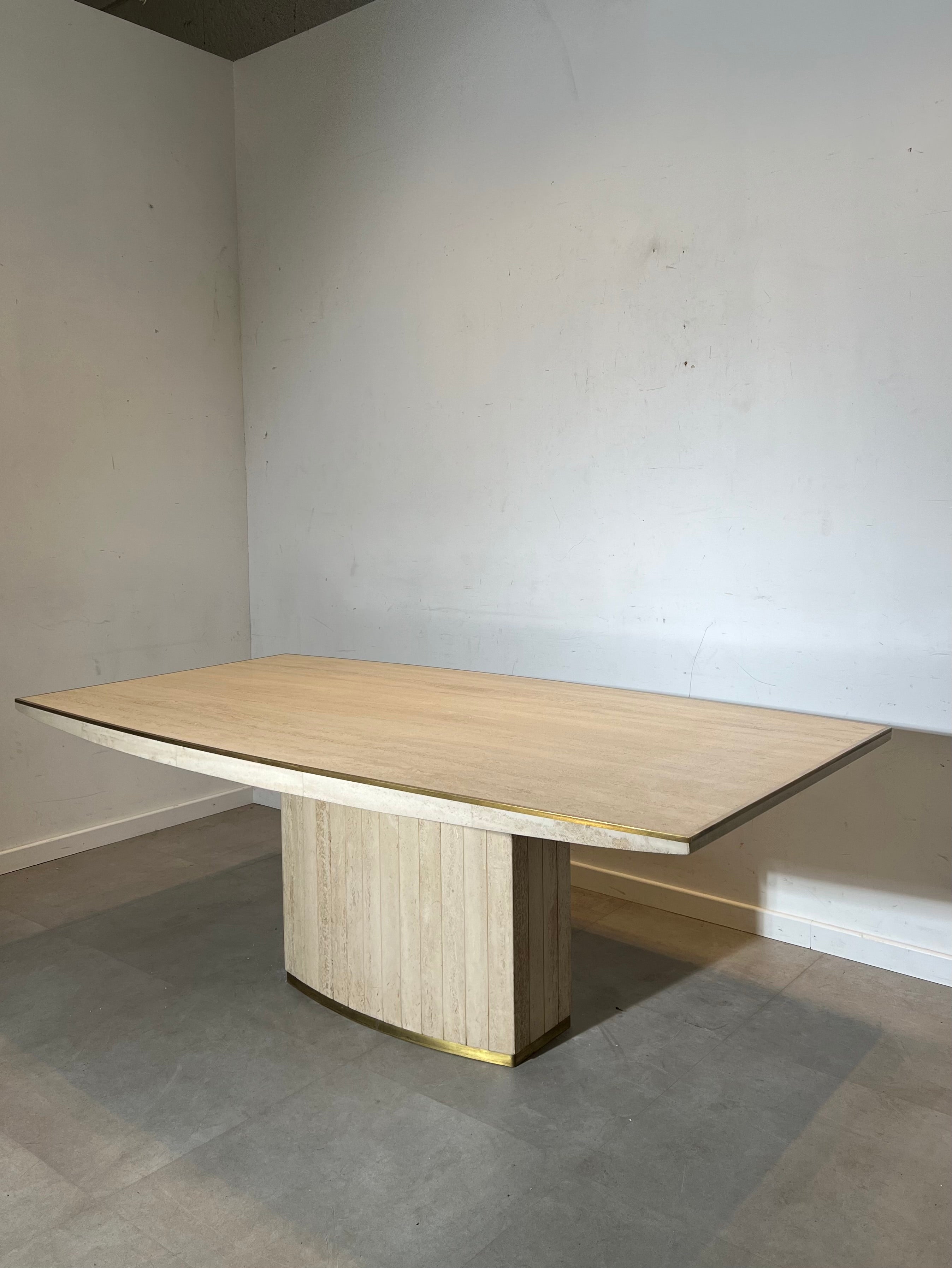 Travertine Table by Willy Rizzo