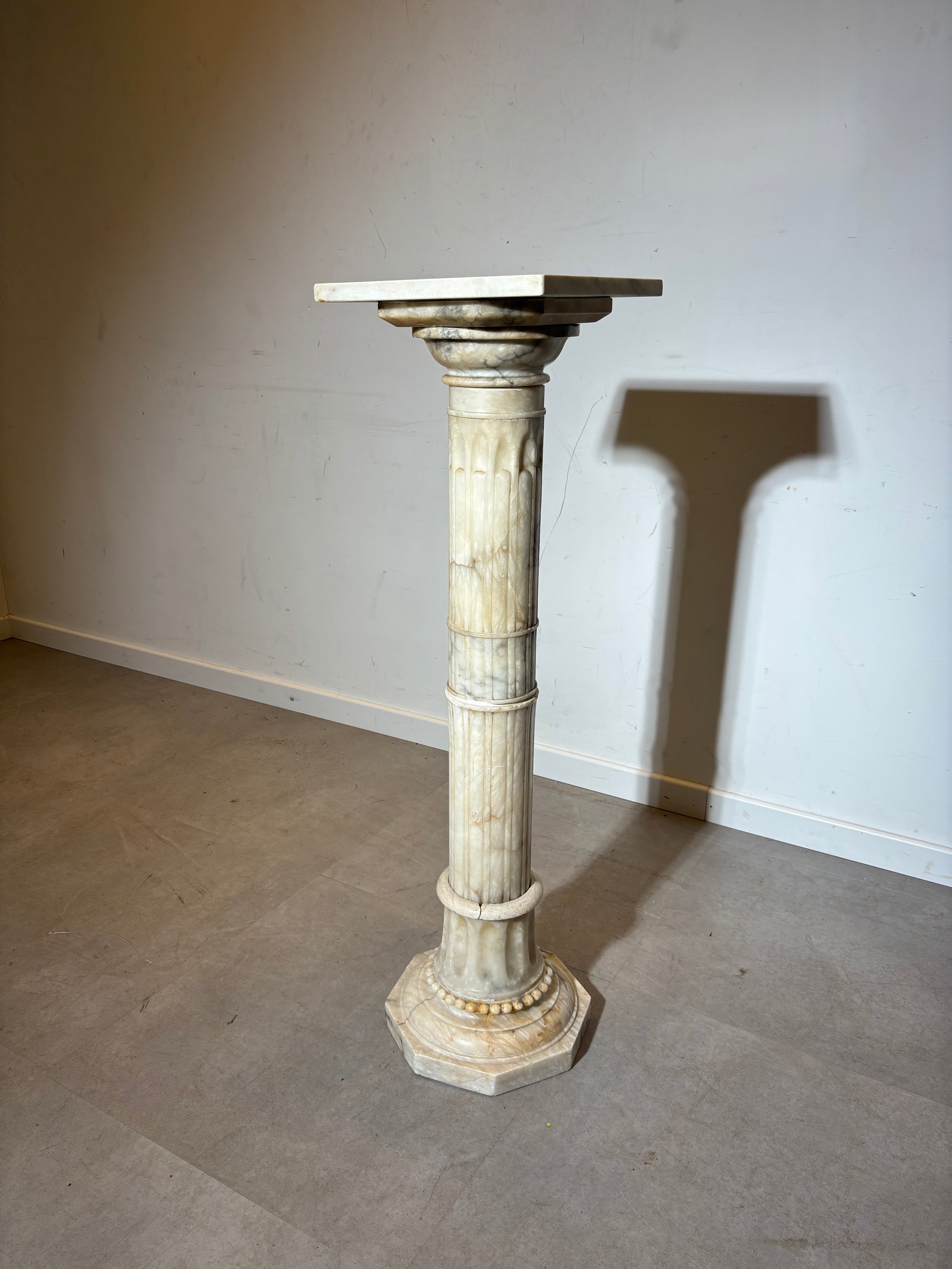 Antique marble pedestal