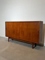 Mid-Century Teak Sliding Door Sideboard