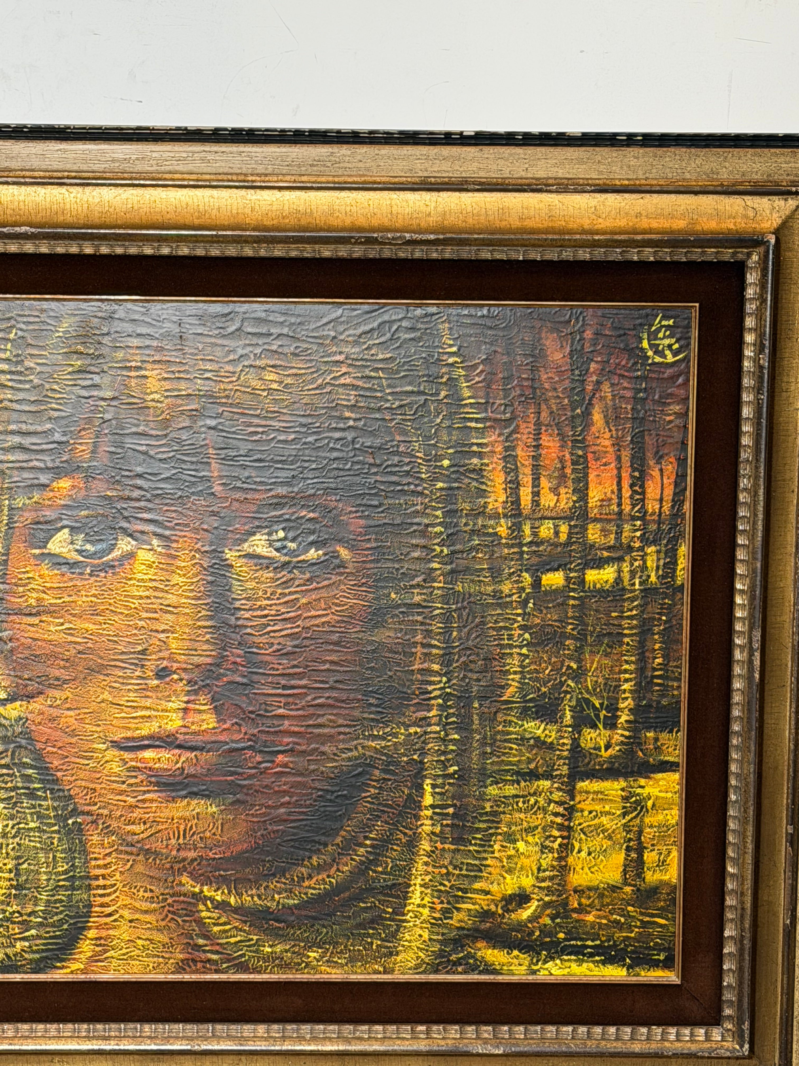 Luc de Ro – “Lady by the Riverfront” Oil on Panel Painting – 120 x 60 cm