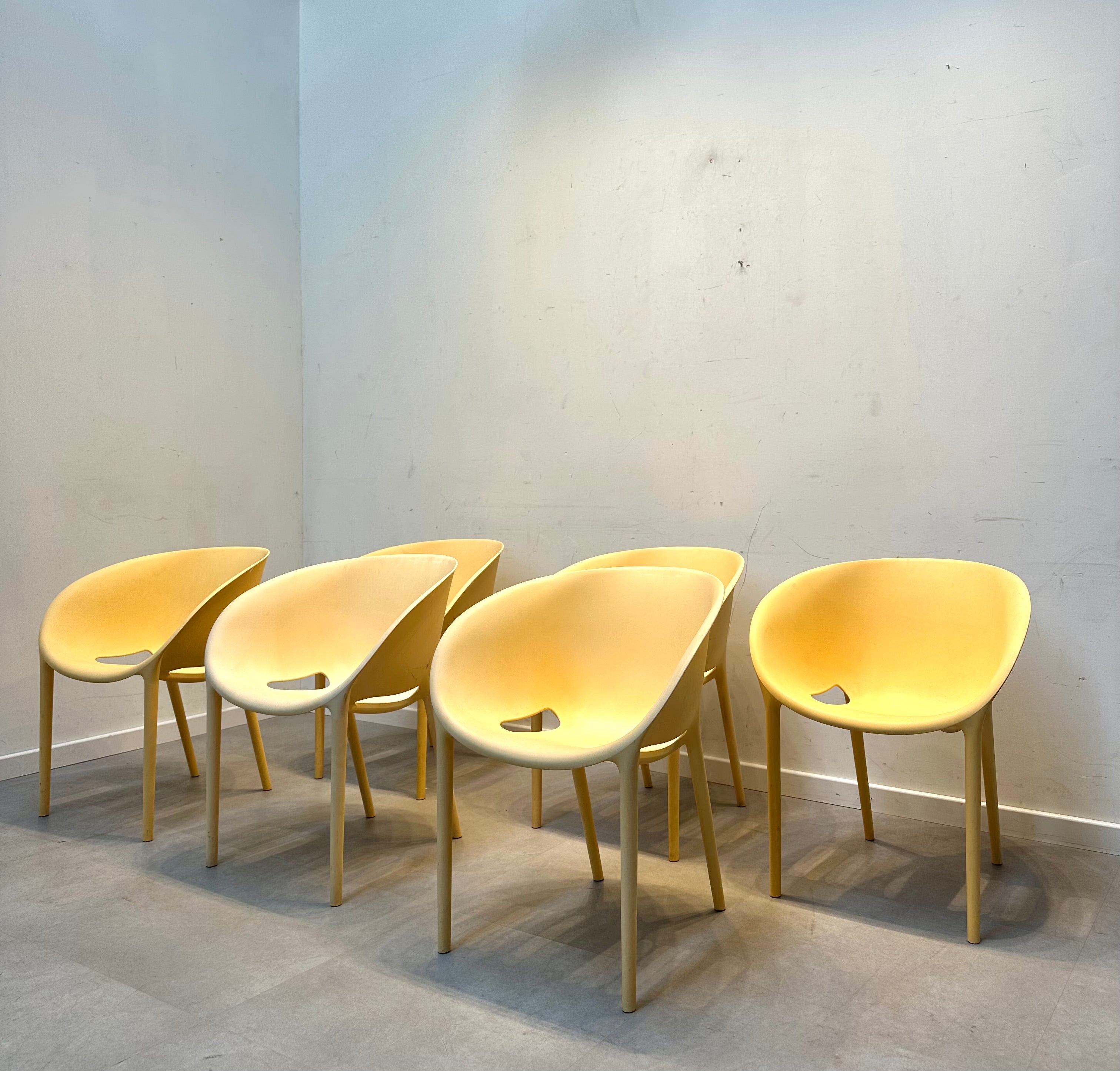 Set of 6 Soft Egg Chairs by Philippe Starck for Driade