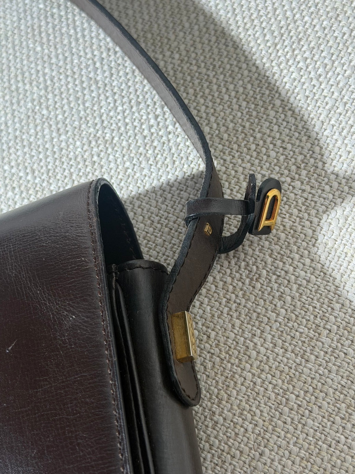 Delvaux Heureux Crossbody Bag – Dark Brown Leather