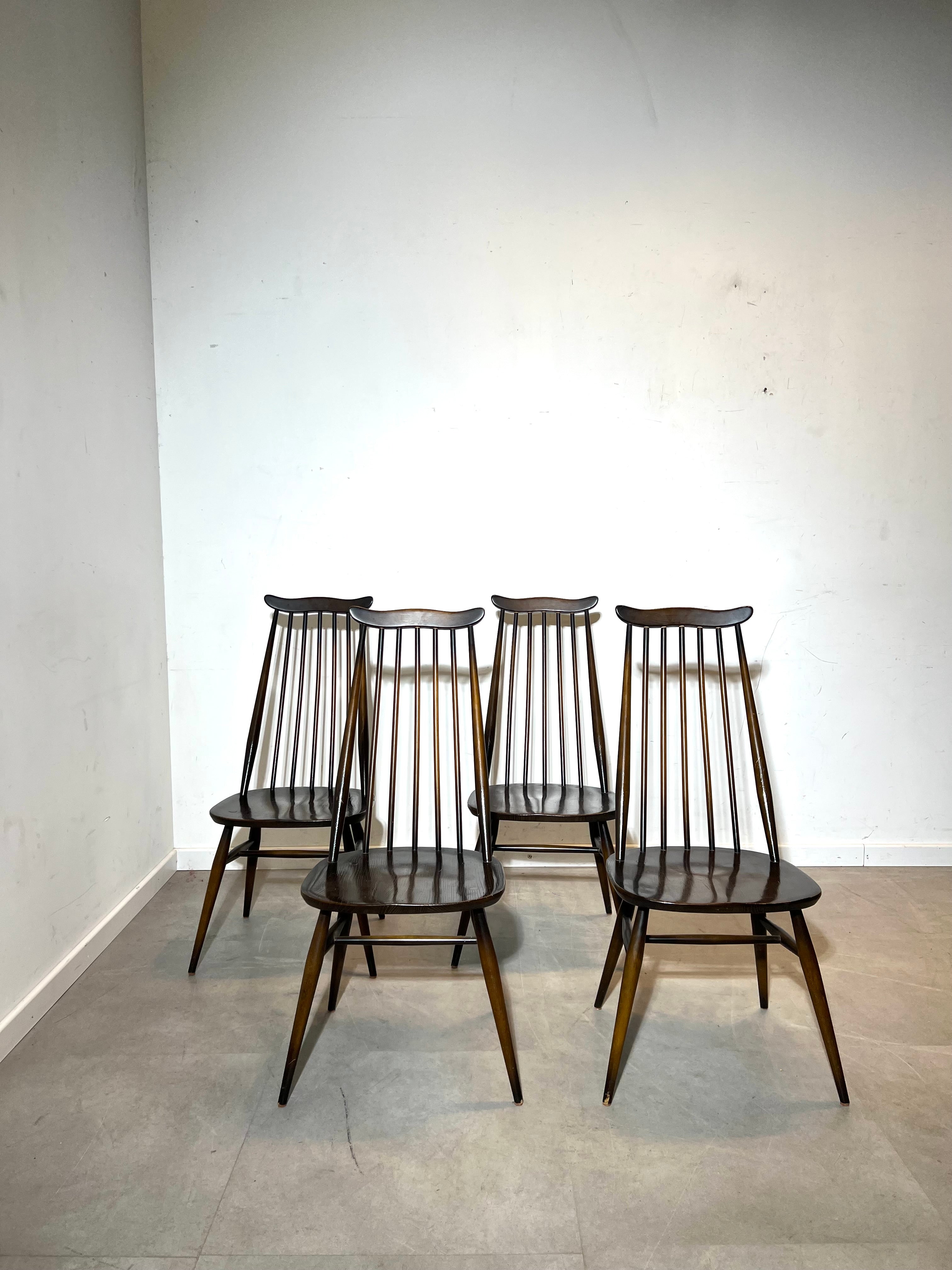 Set of 6 Vintage Ercol Dining Chairs