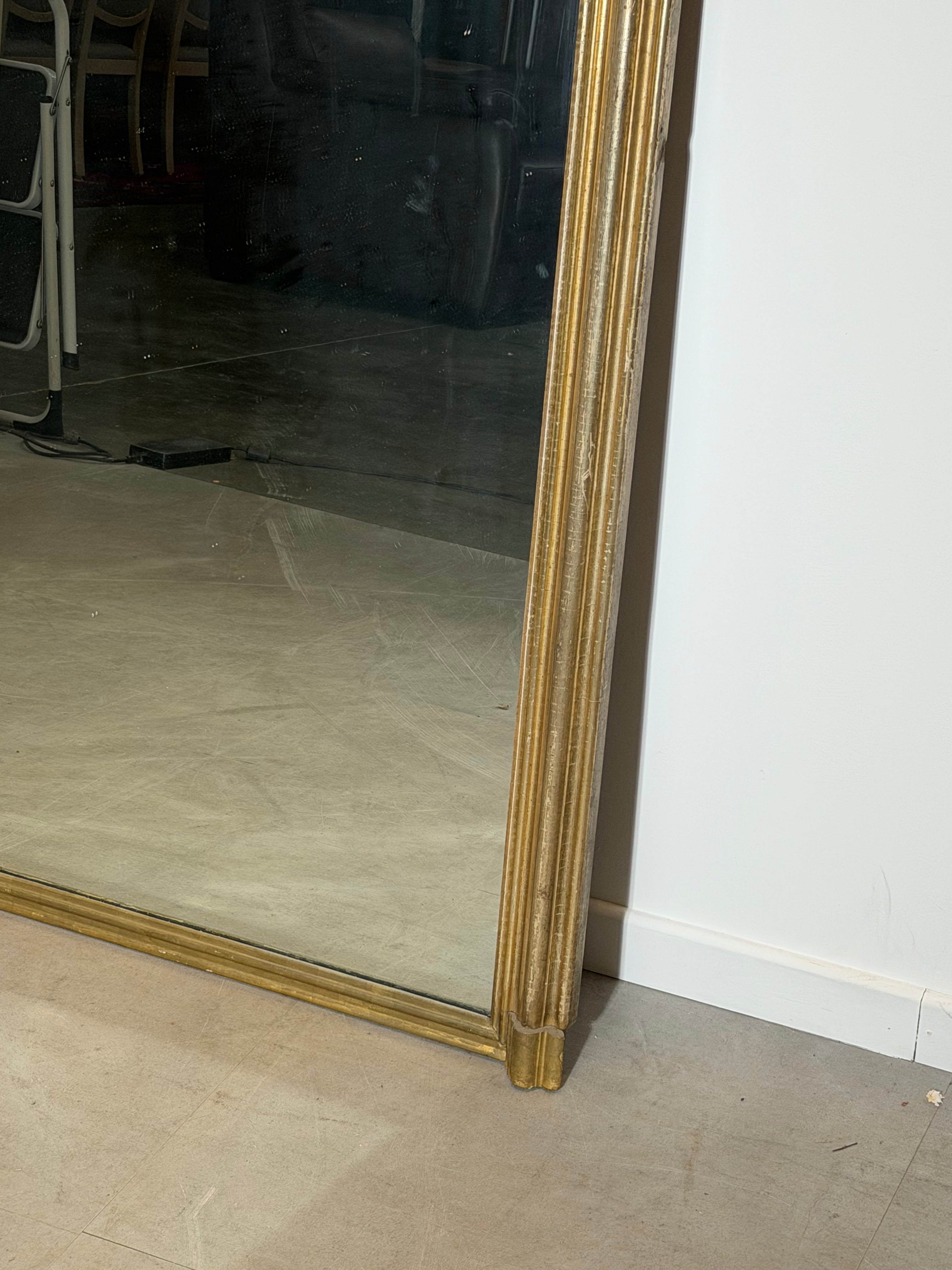 Large Antique French Giltwood Wall Mirror – 97 x 160 cm