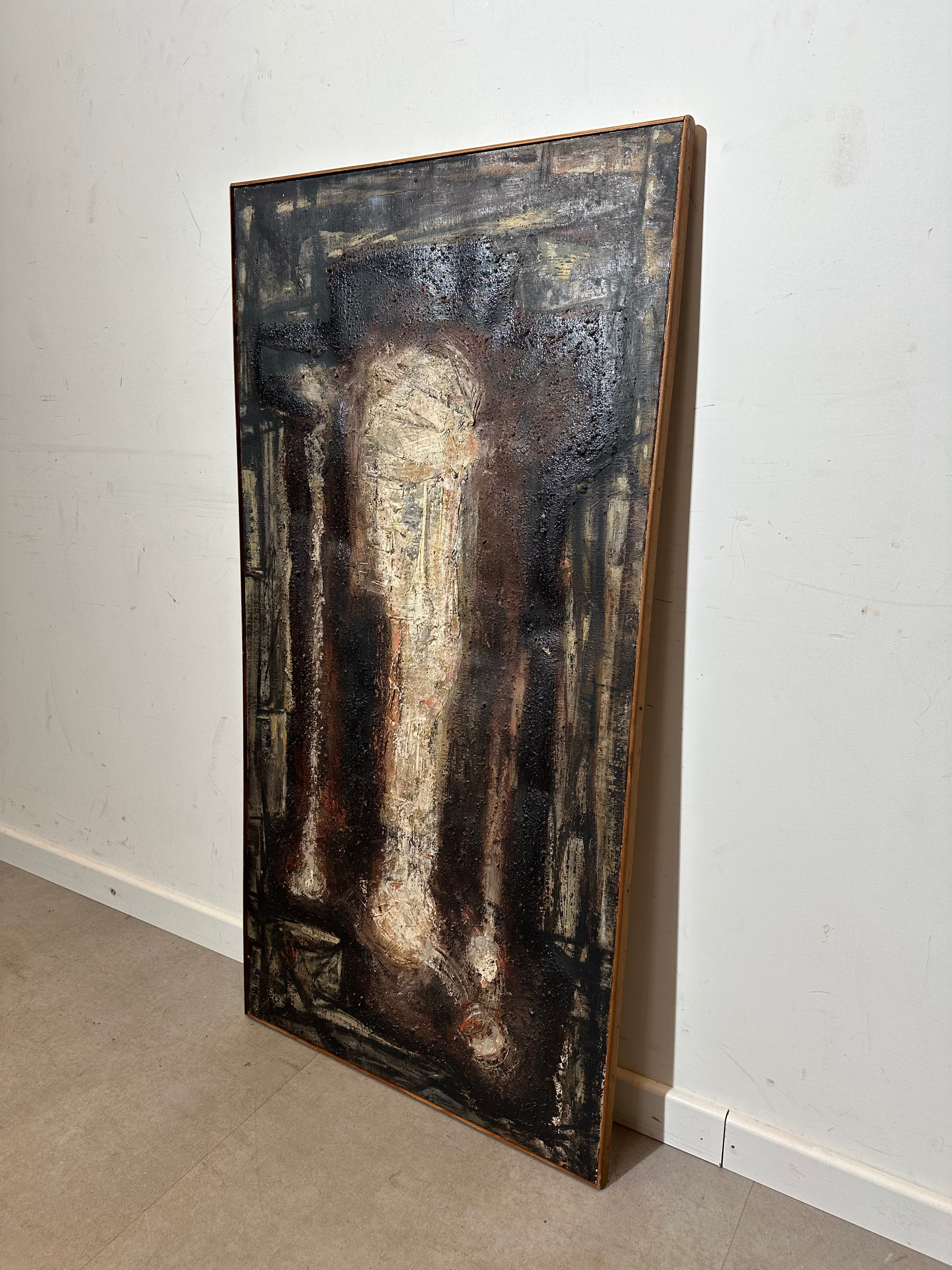 Abstract Textured Painting on Canvas "Door Gevaert"