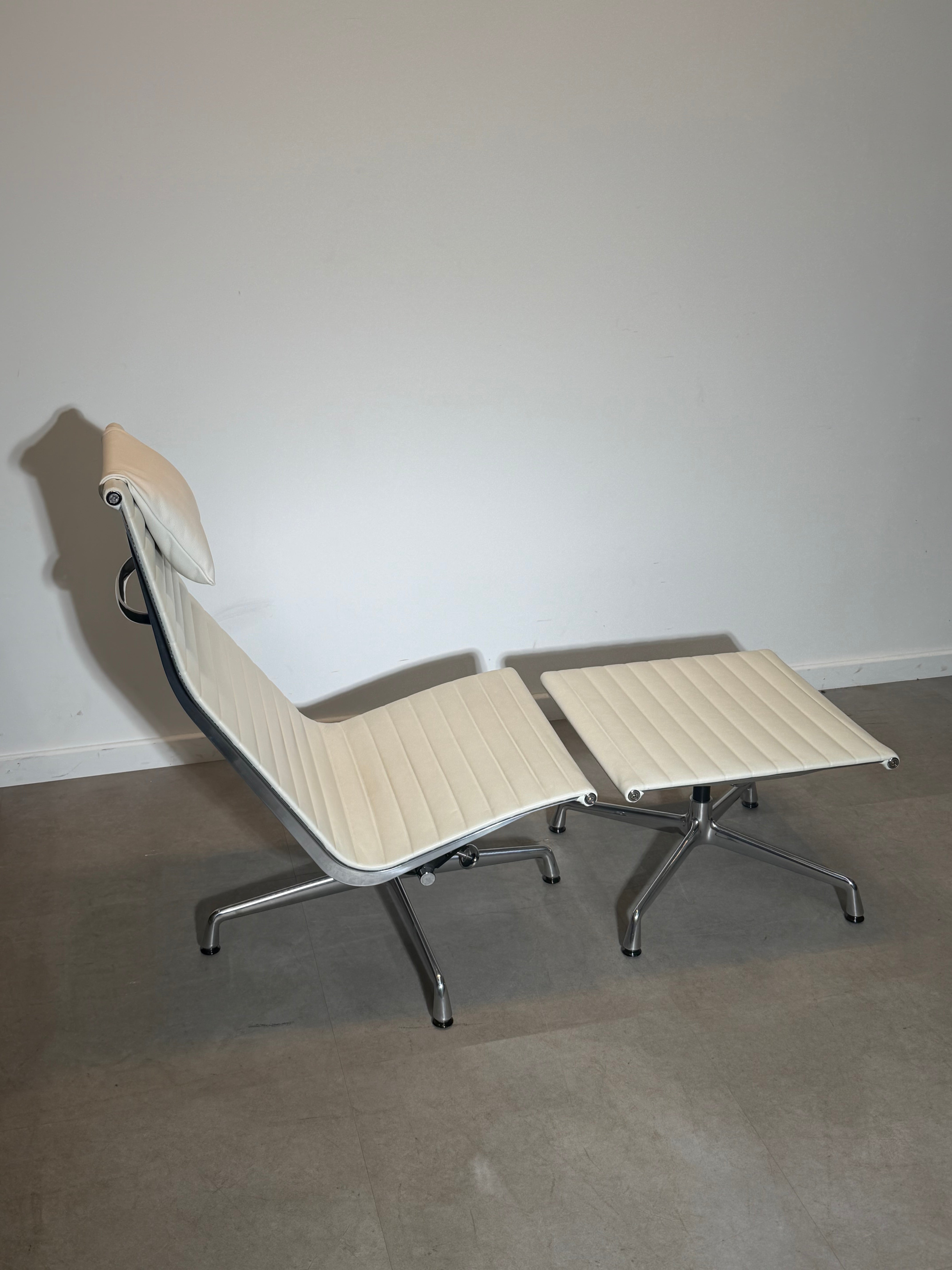 Vitra EA 116 Armless Lounge Chair & EA 125 Ottoman by Charles & Ray Eames