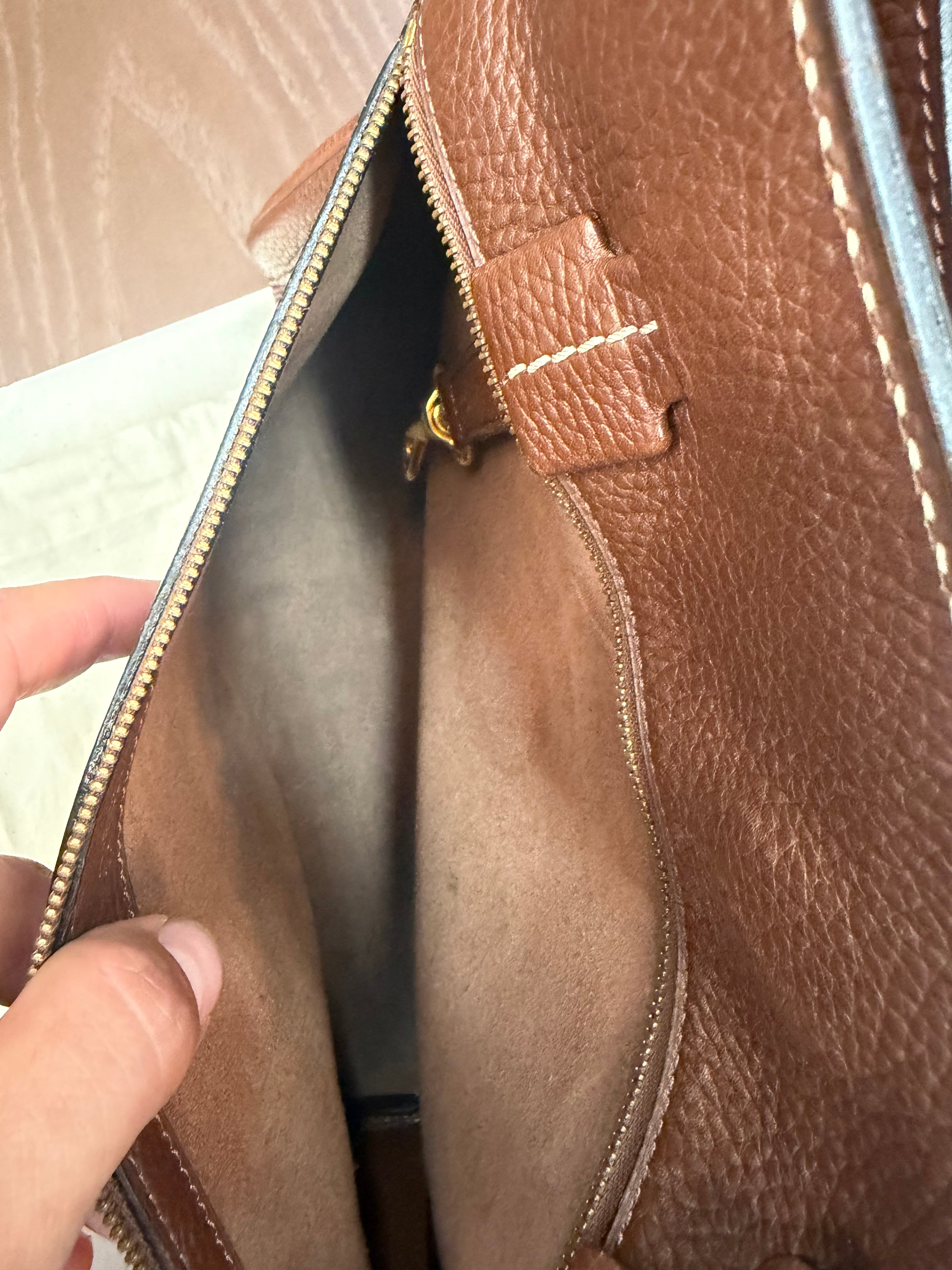 Delvaux Nuage Cognac Leather Brown