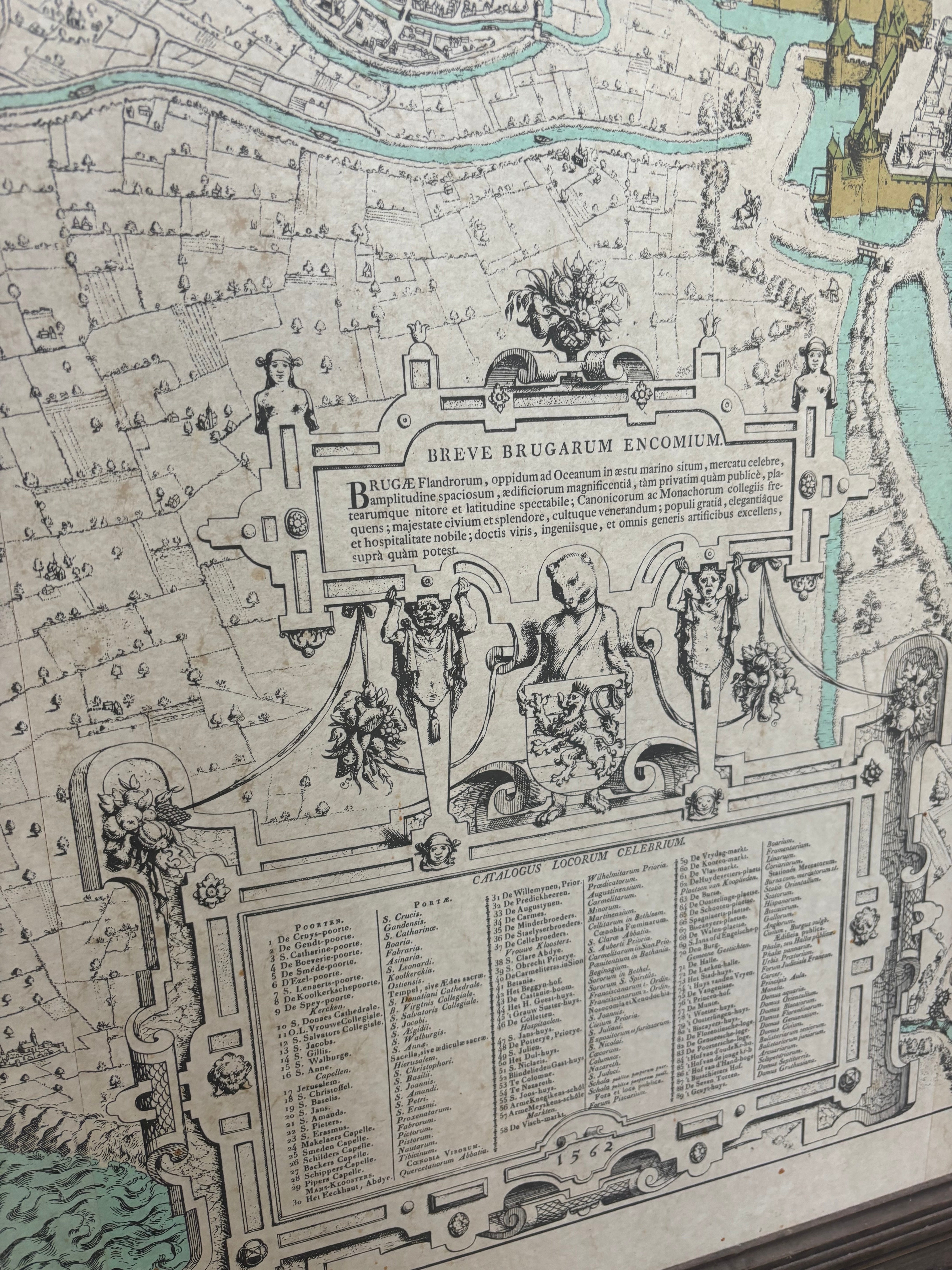 Plan antique de la ville de Bruges