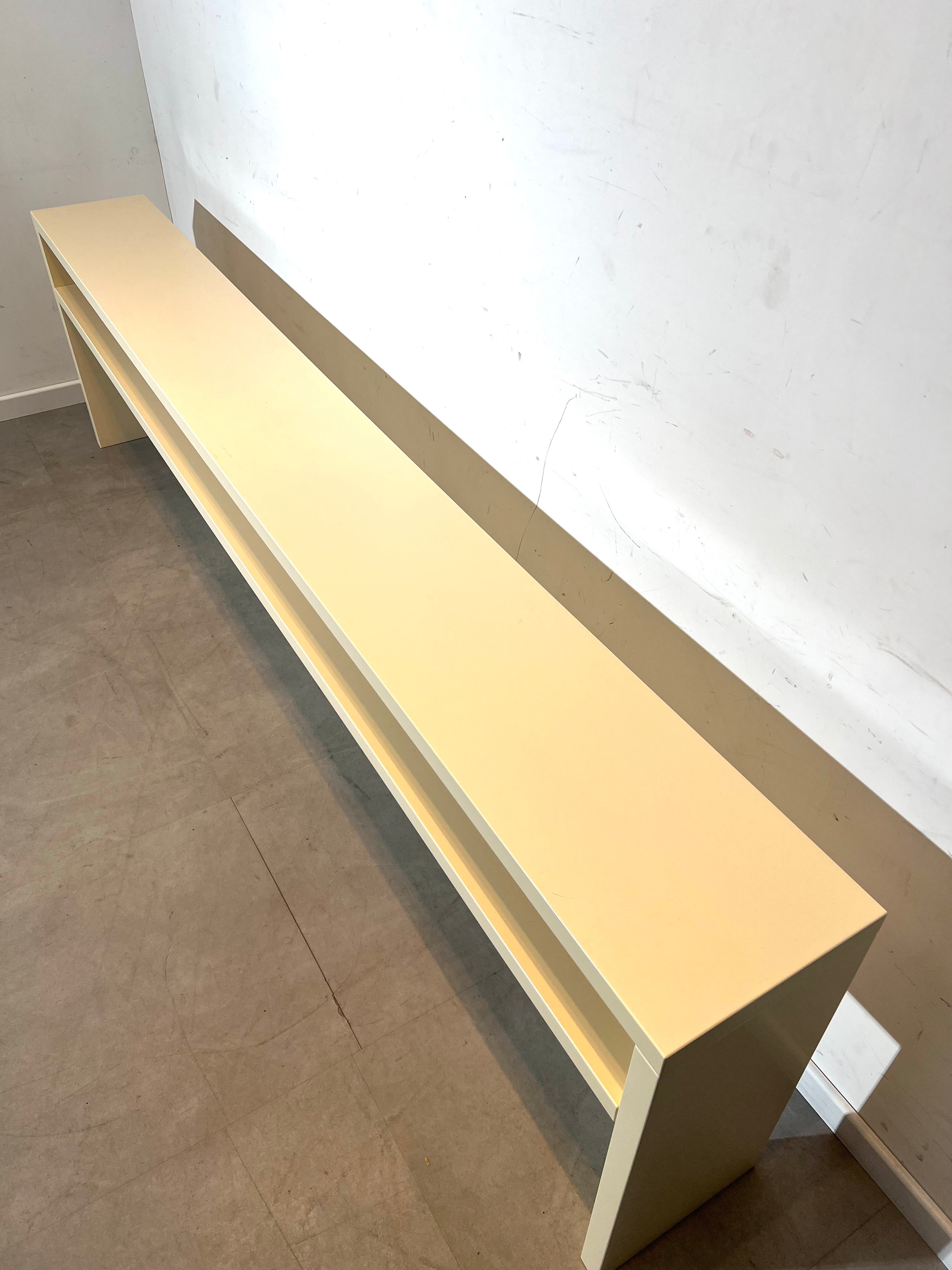 Minimalist Cream Console Table