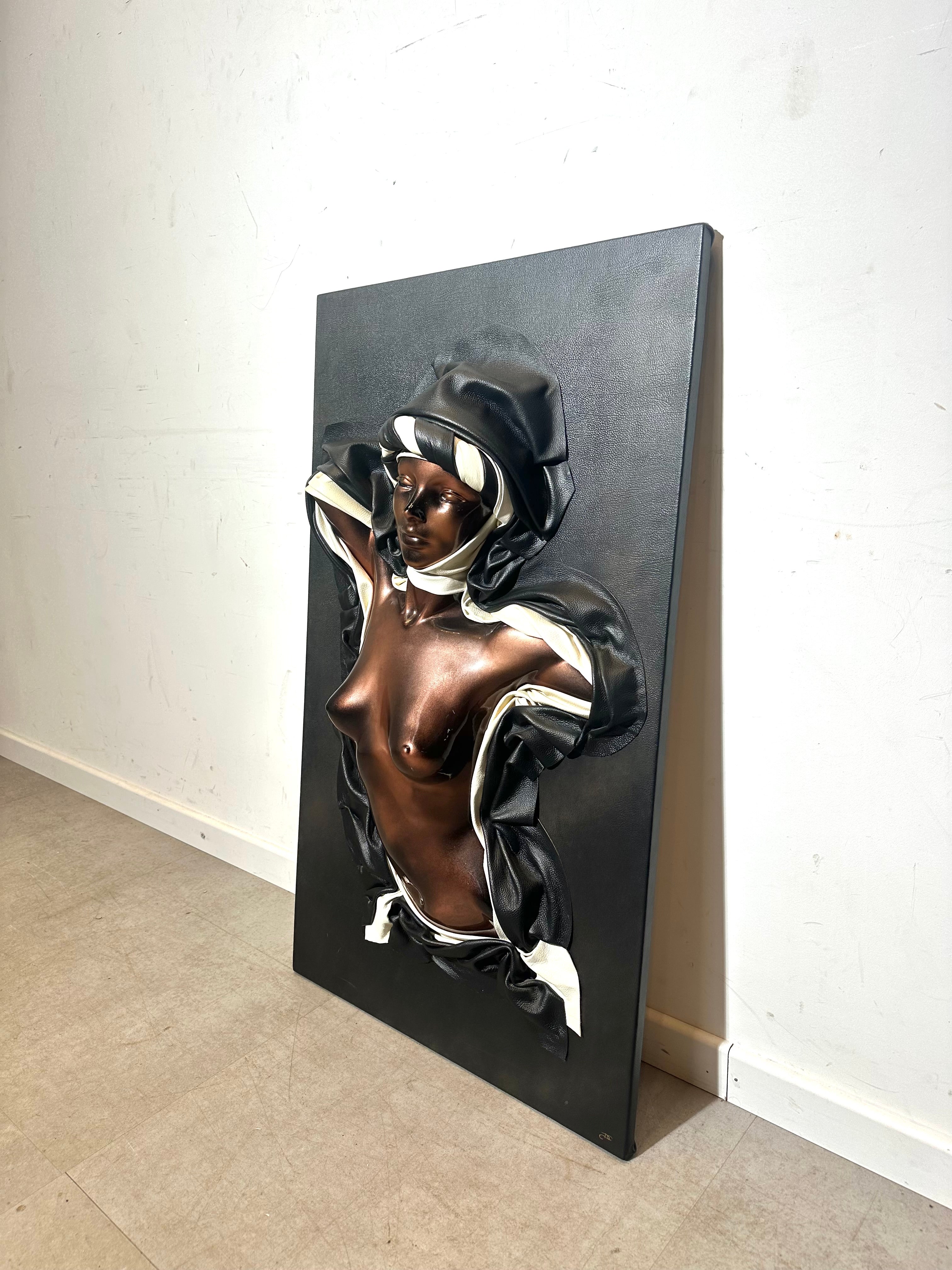 Sculpture de torse féminin sur toile 3D