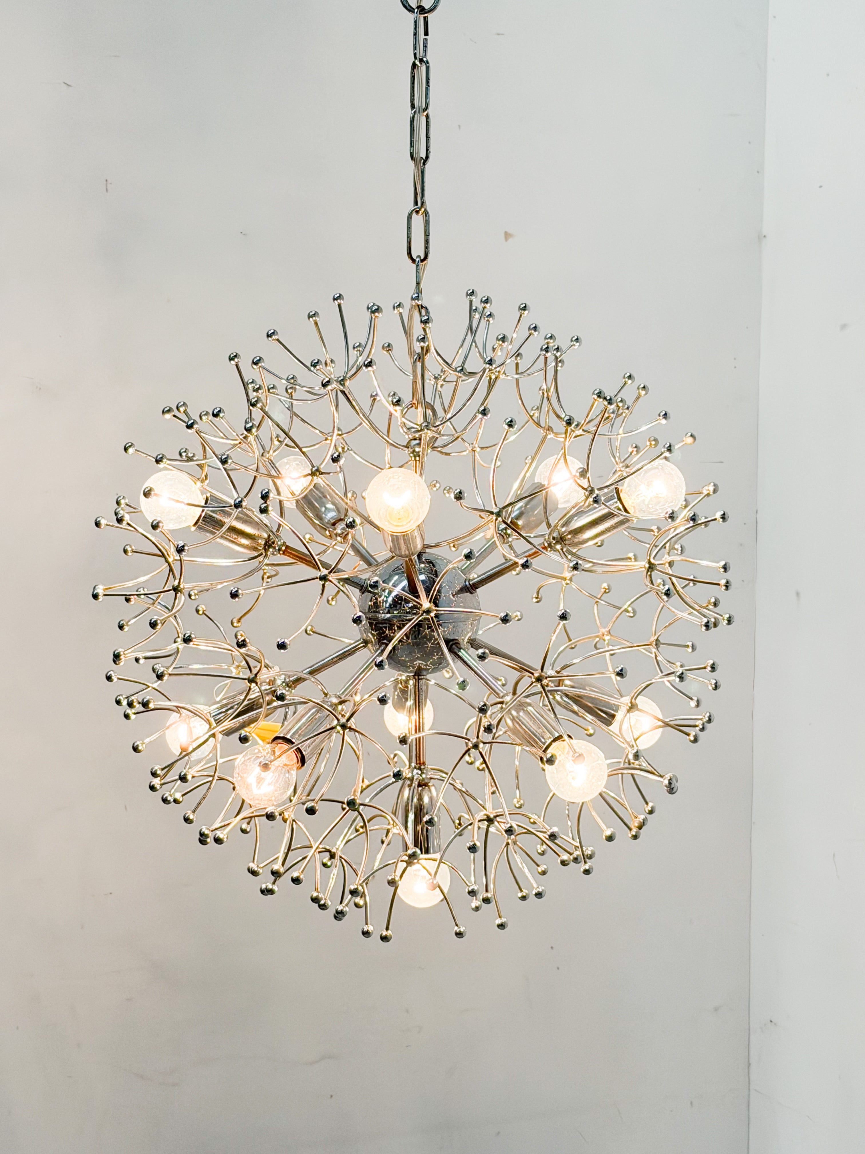 Vintage Sputnik Ceiling Lamp – Chrome Starburst Design