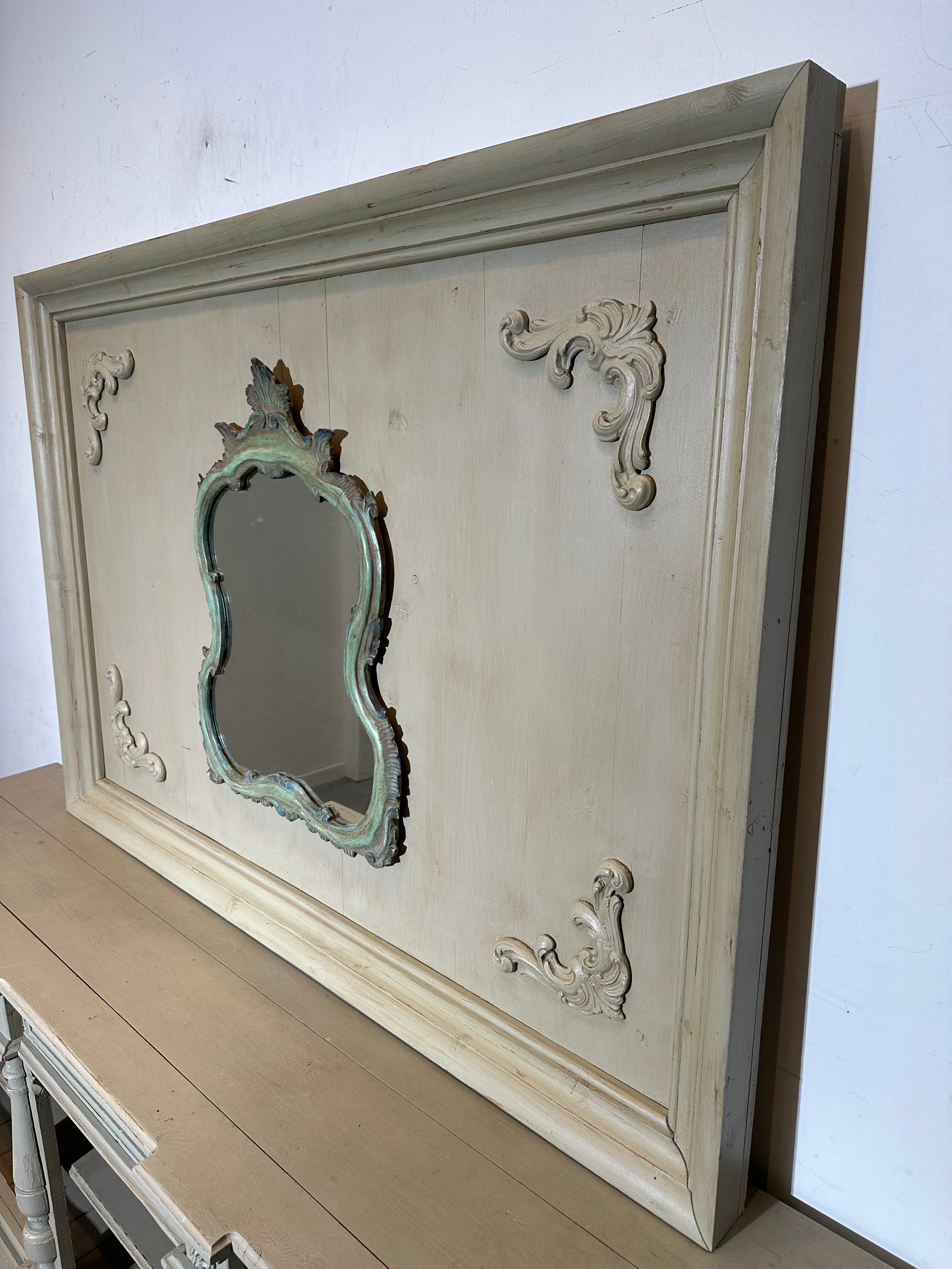 Console table with mirror