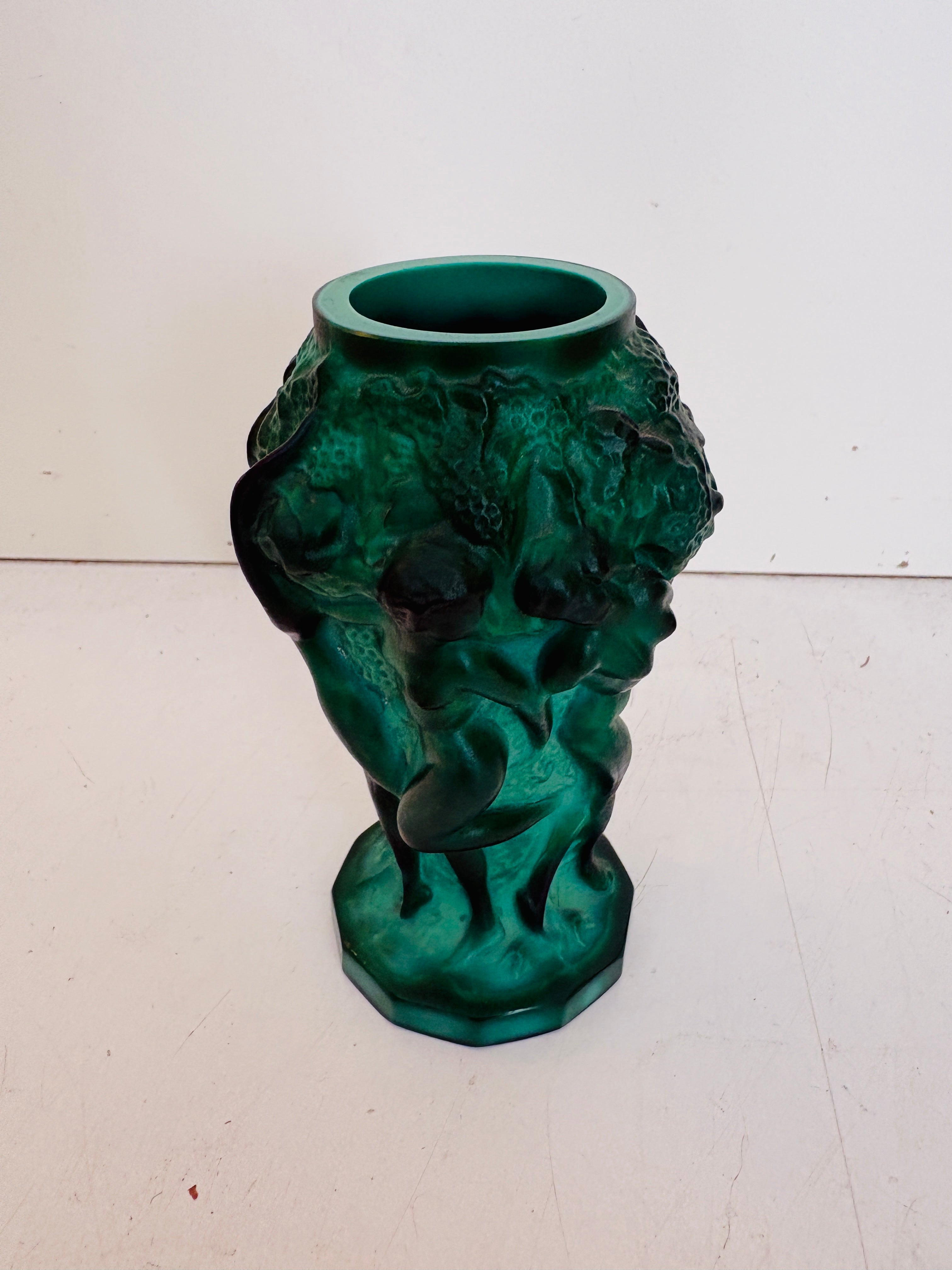Small Vase Art Nouveau Malachite - Desna