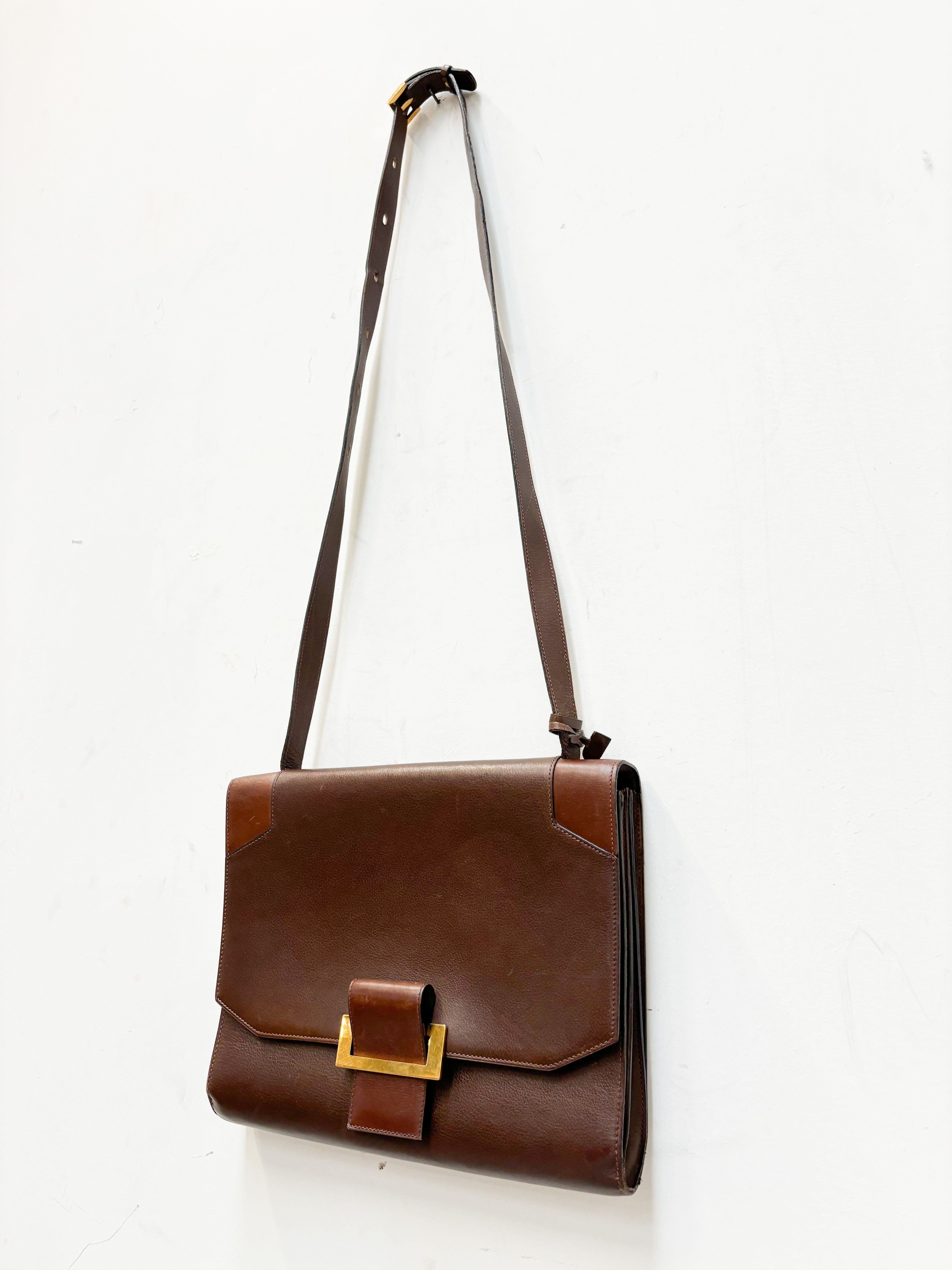 Delvaux brown crossbody bag
