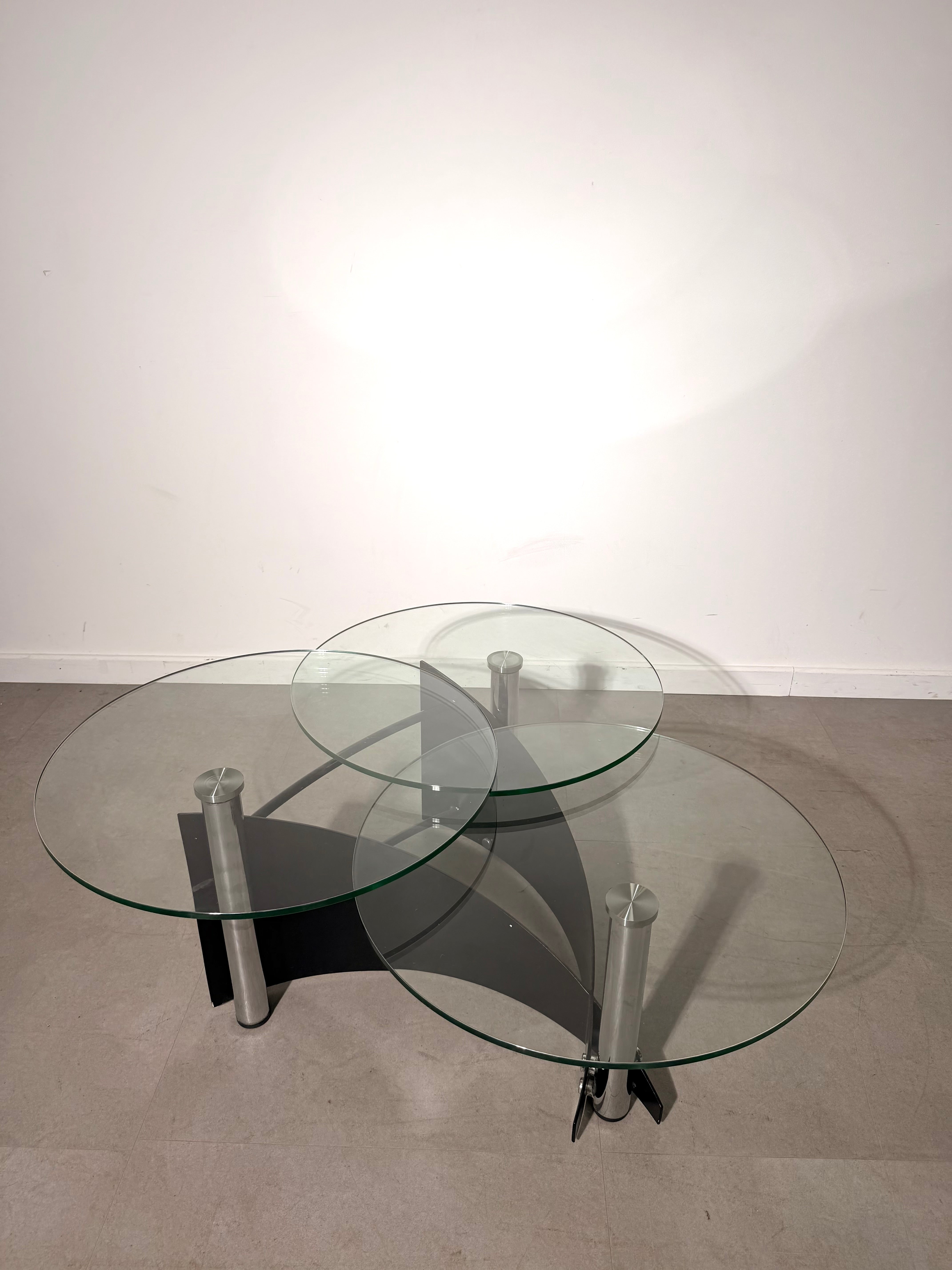 Rotating Glass Coffee Table