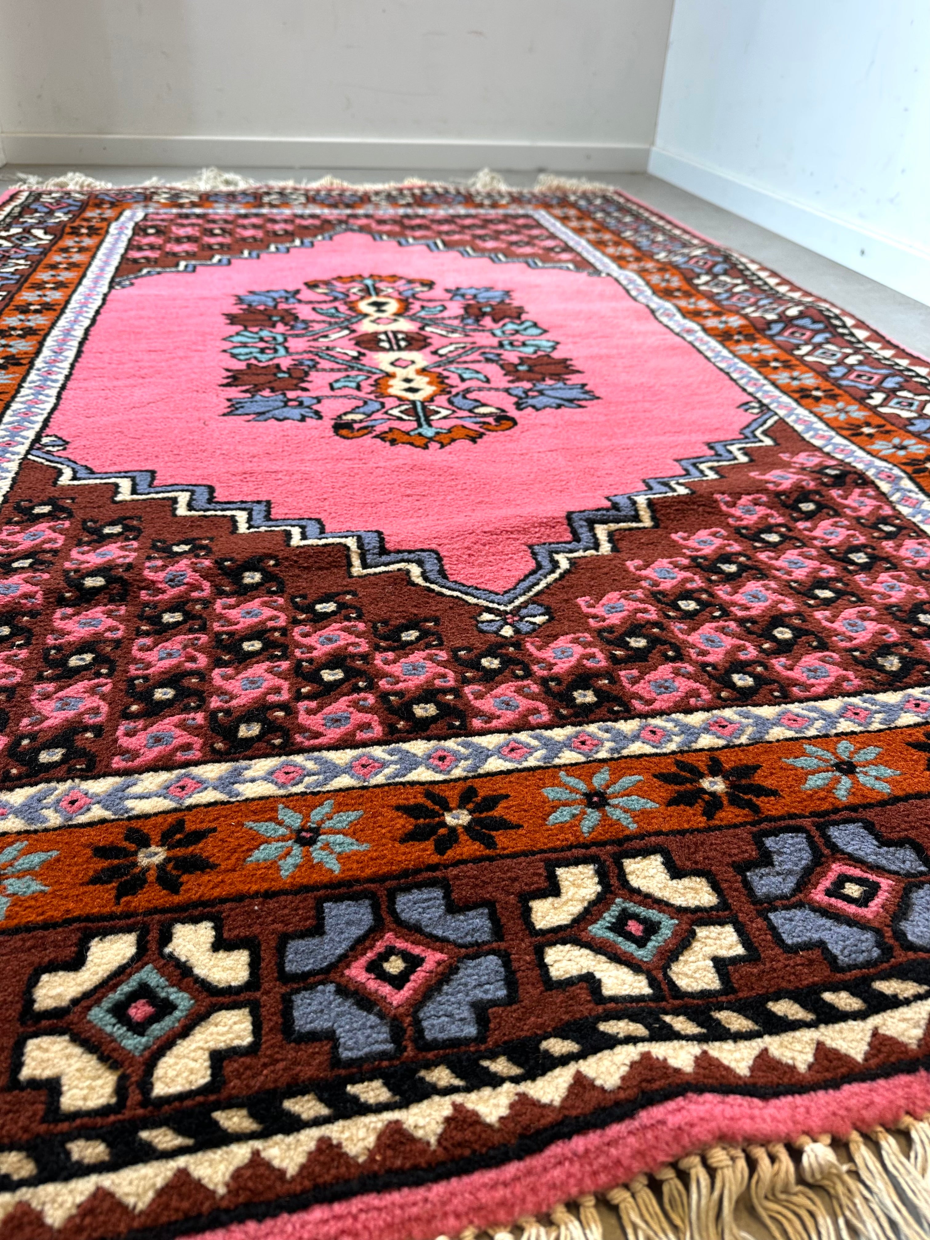 Vintage Hand-Knotted Wool Rug