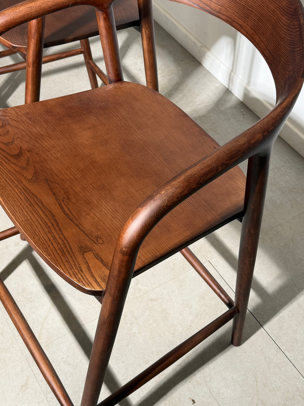 “Kobe” Bar Chair – Walnut Finish