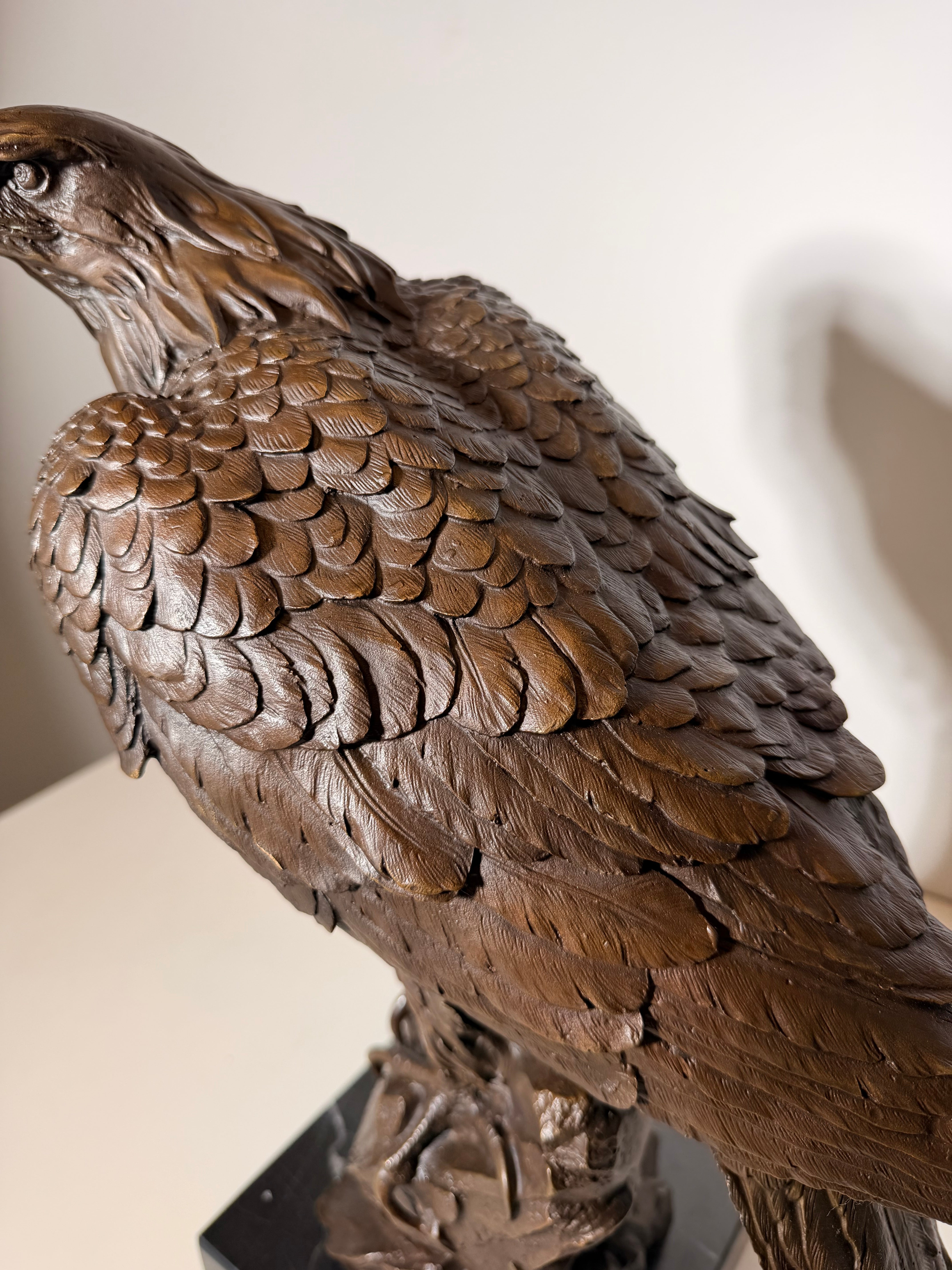 Large Bronze Eagle Sculpture