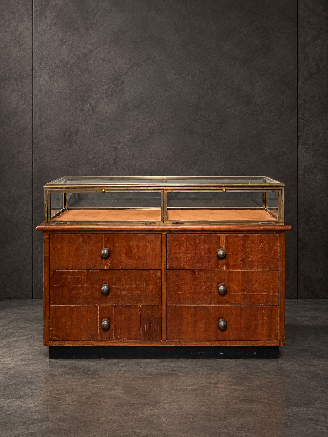 Art Deco Haberdashery Display Counter with Glass Showcase