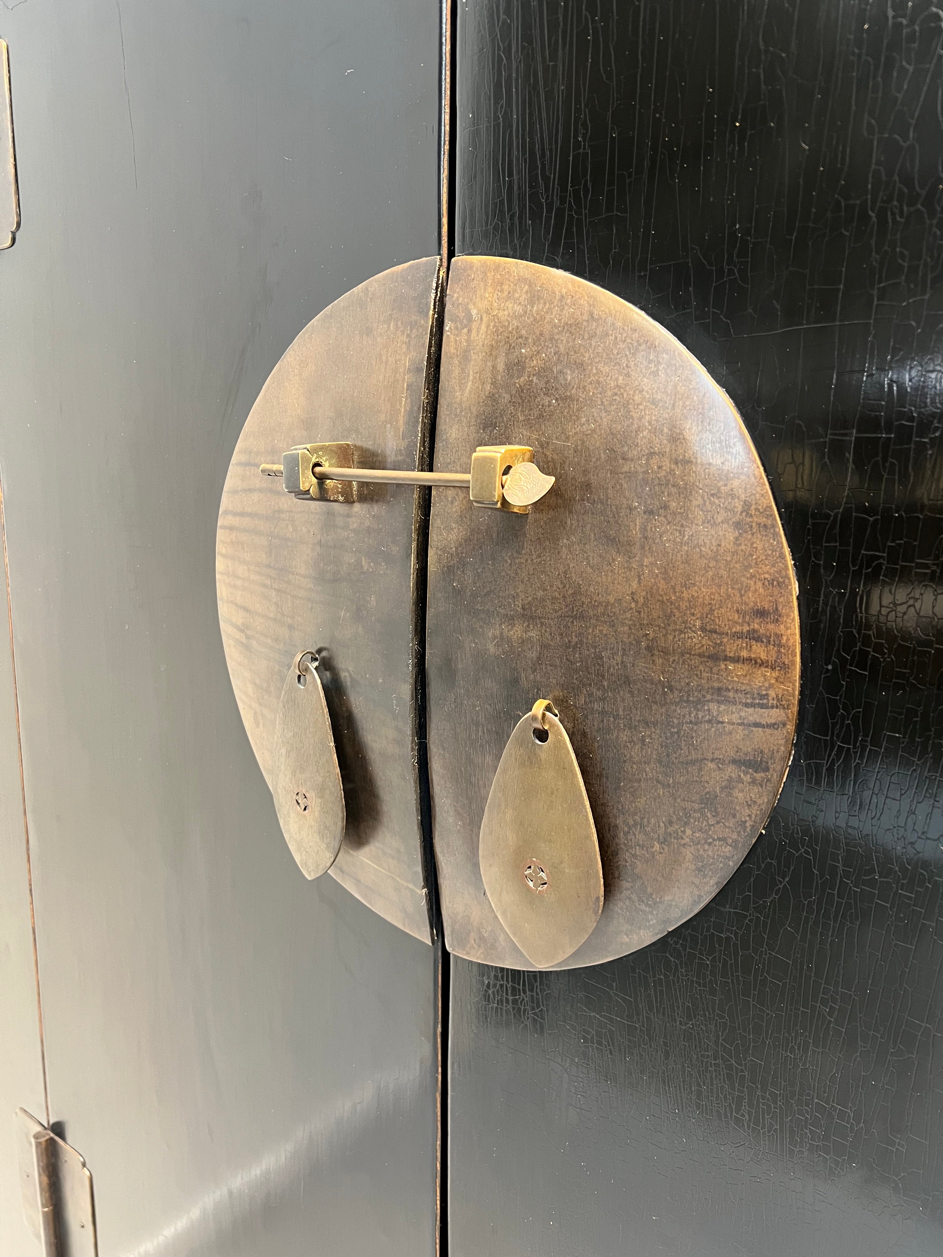 Chinese Black Lacquer Cabinet