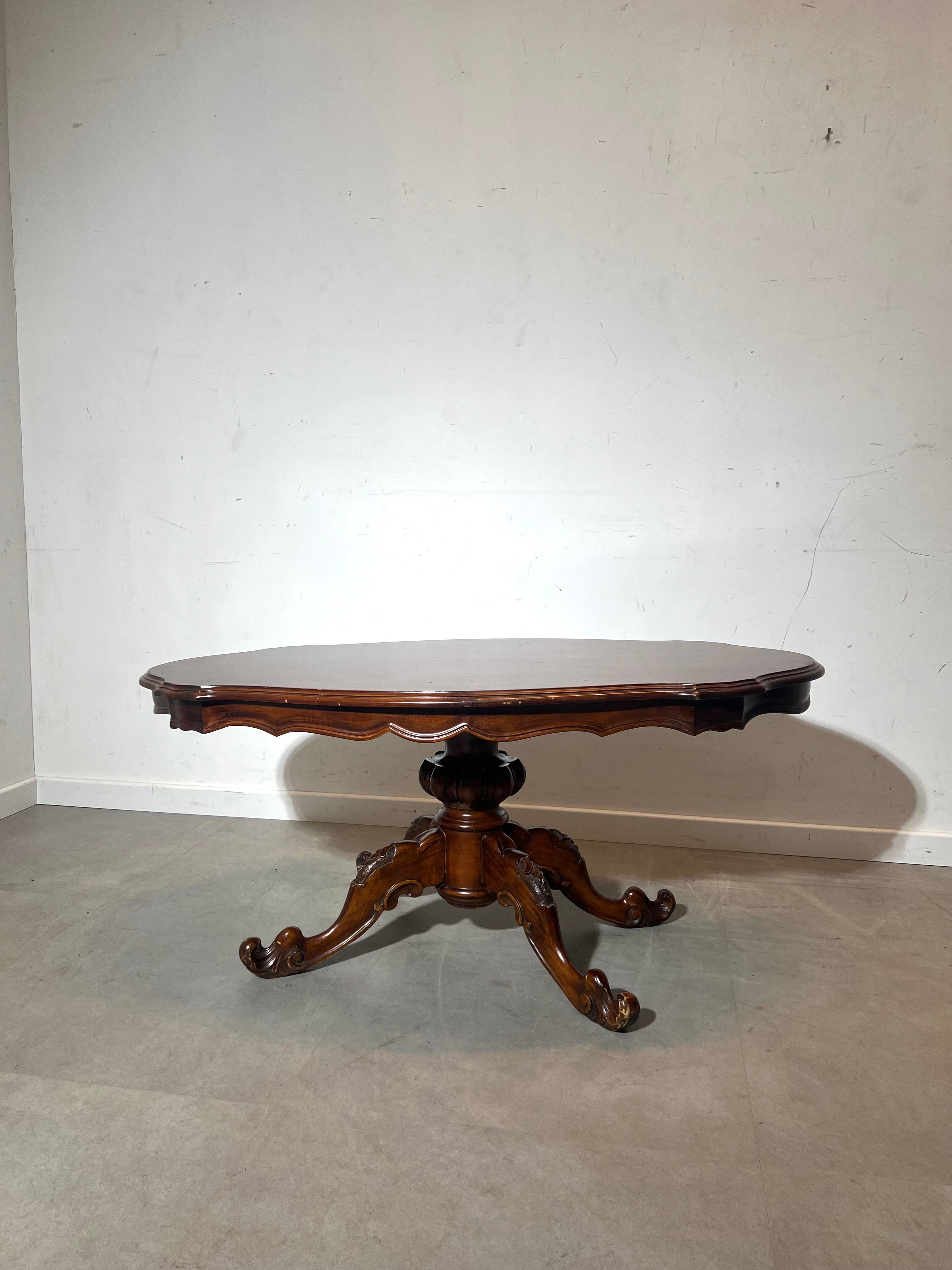 Antique Oval Wooden Coffee Table
