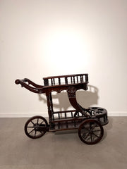 Mahogany Butler’s Drinks Trolley / Serving Cart