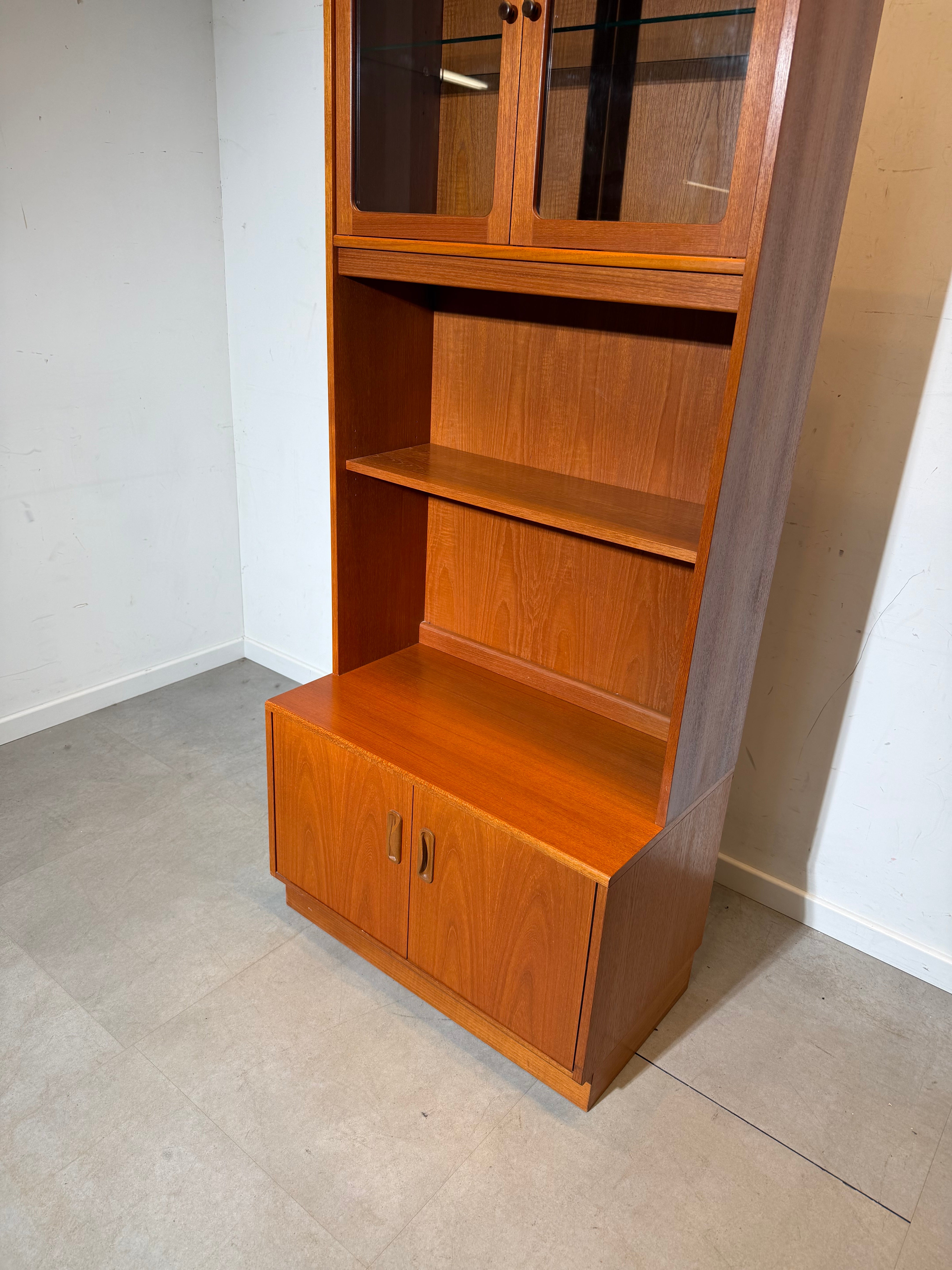 Mid-Century Teak Bookcase Cabinet