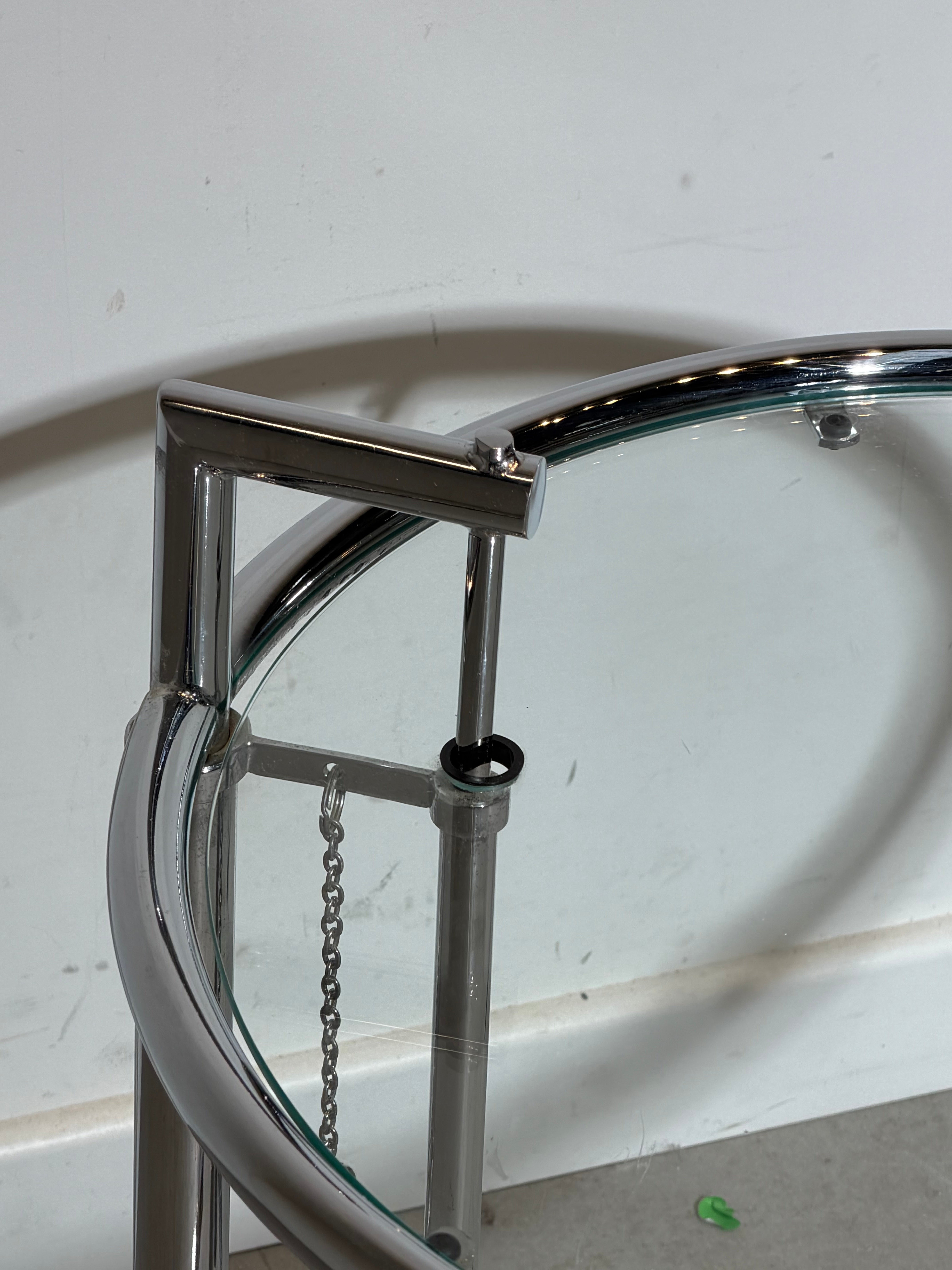 Vintage adjustable chrome side table – height adjustable – price per piece