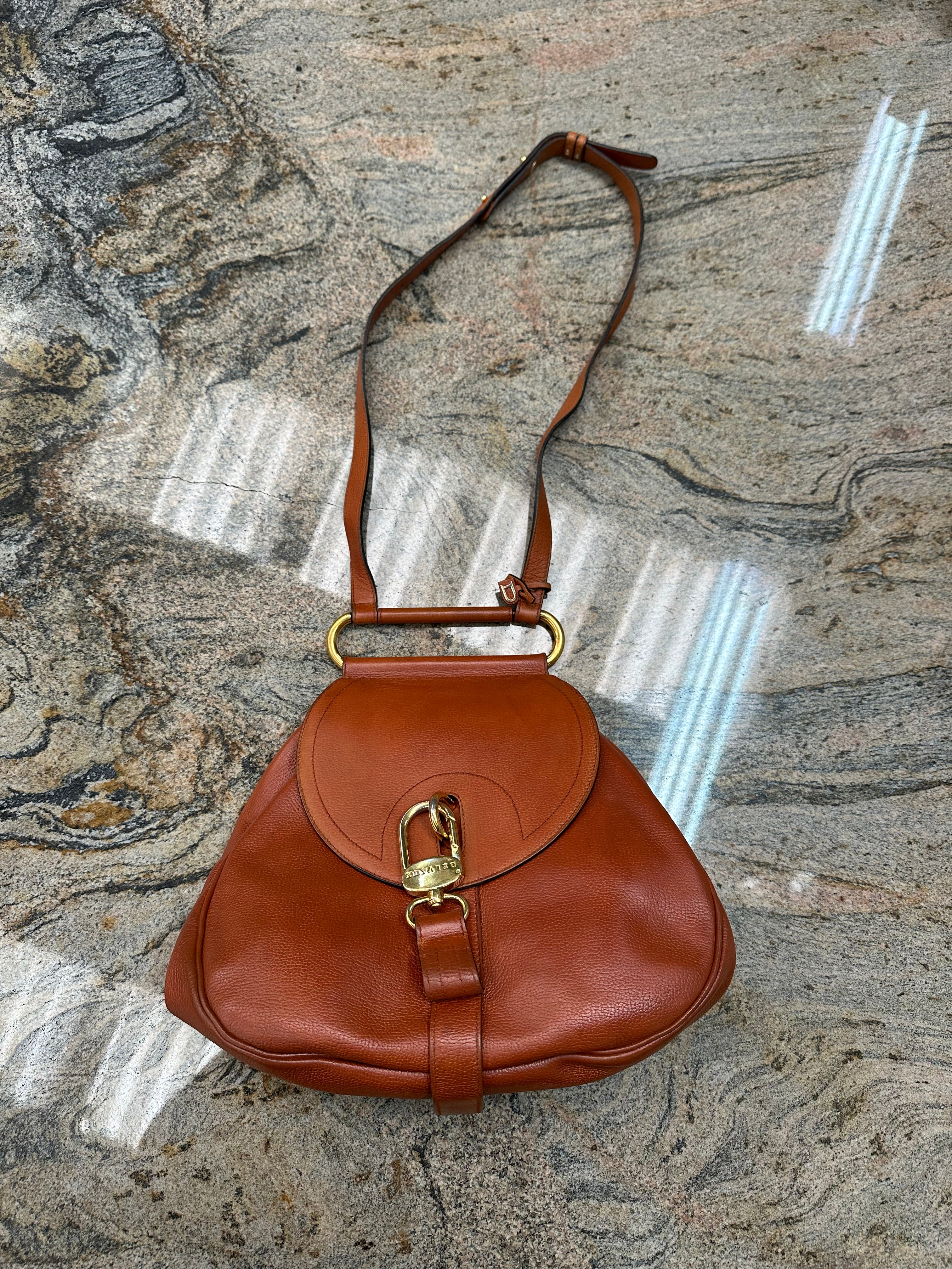 Vintage “Cerceau” Delvaux Shoulder bag Cognac