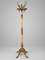 Ornate Brass & Onyx Hall Stand