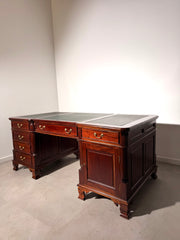Large Double-Sided Mahogany Partner’s Desk