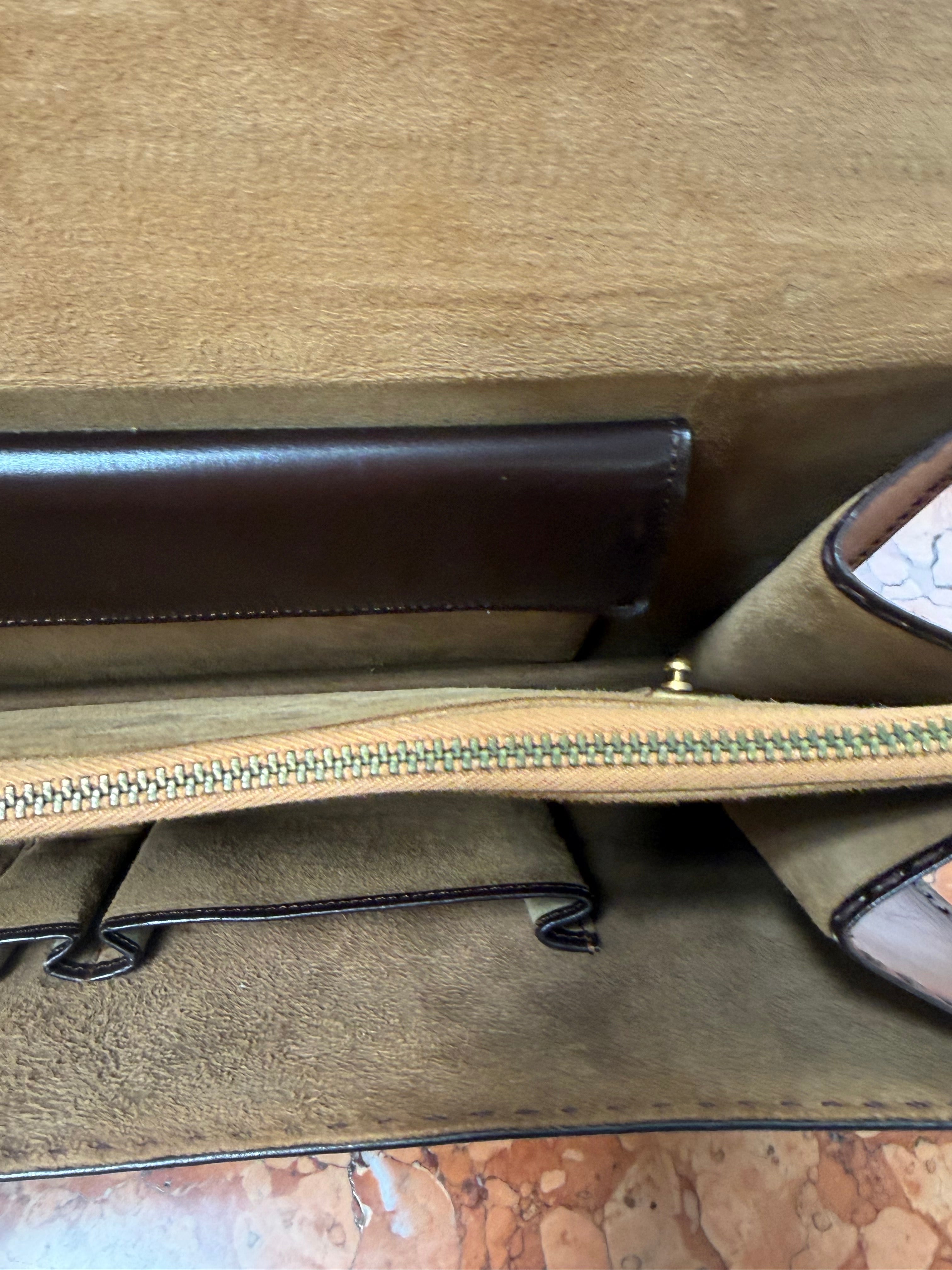 Vintage Delvaux Top Handle Handbag – Brown Leather