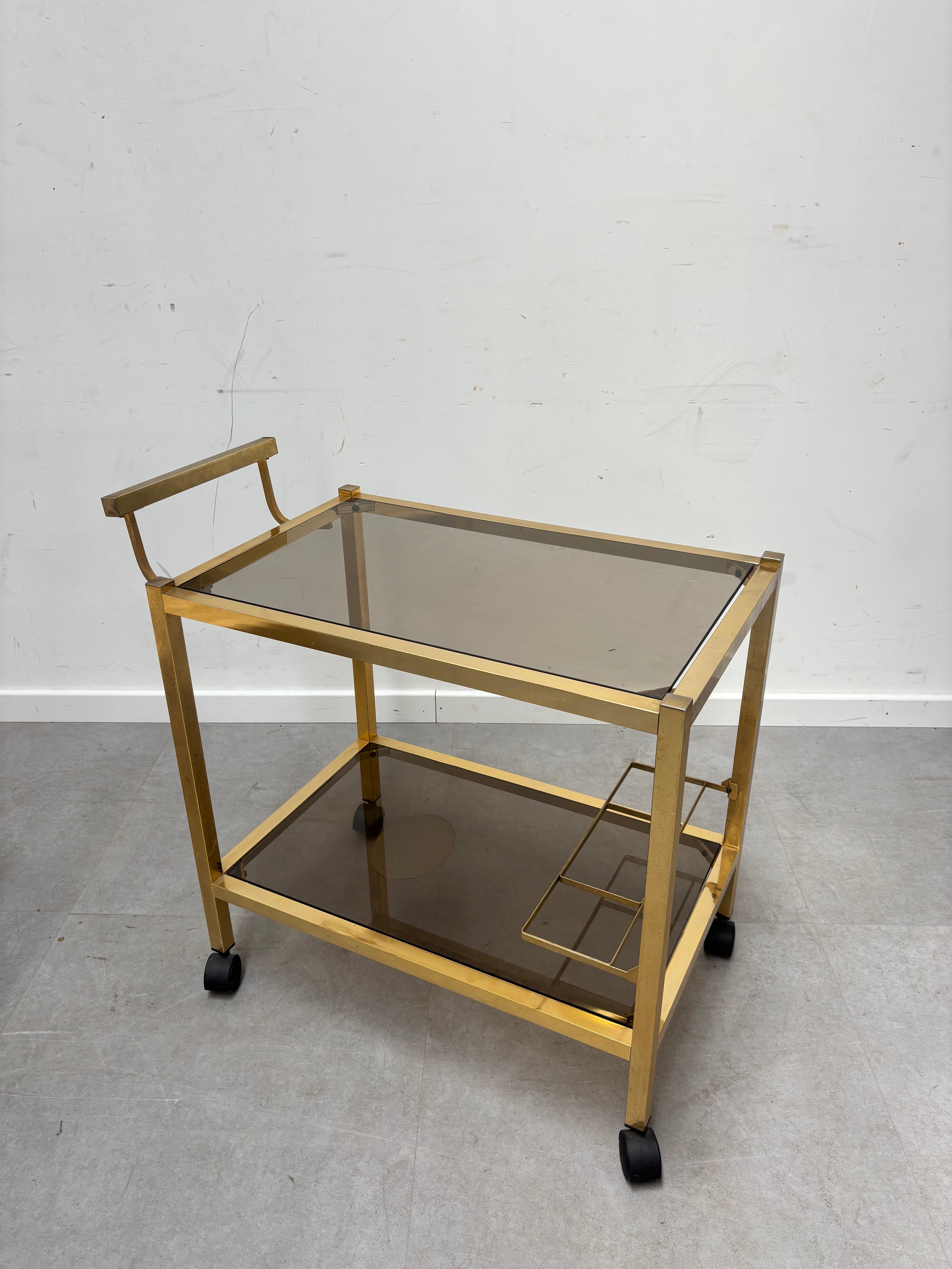Regency Brass Bar Cart
