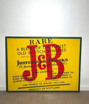 Rare J&B Scotch Whisky Advertising Sign – Justerini & Brooks