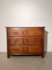 Antique Oak Three-Drawer Chest of Drawers
