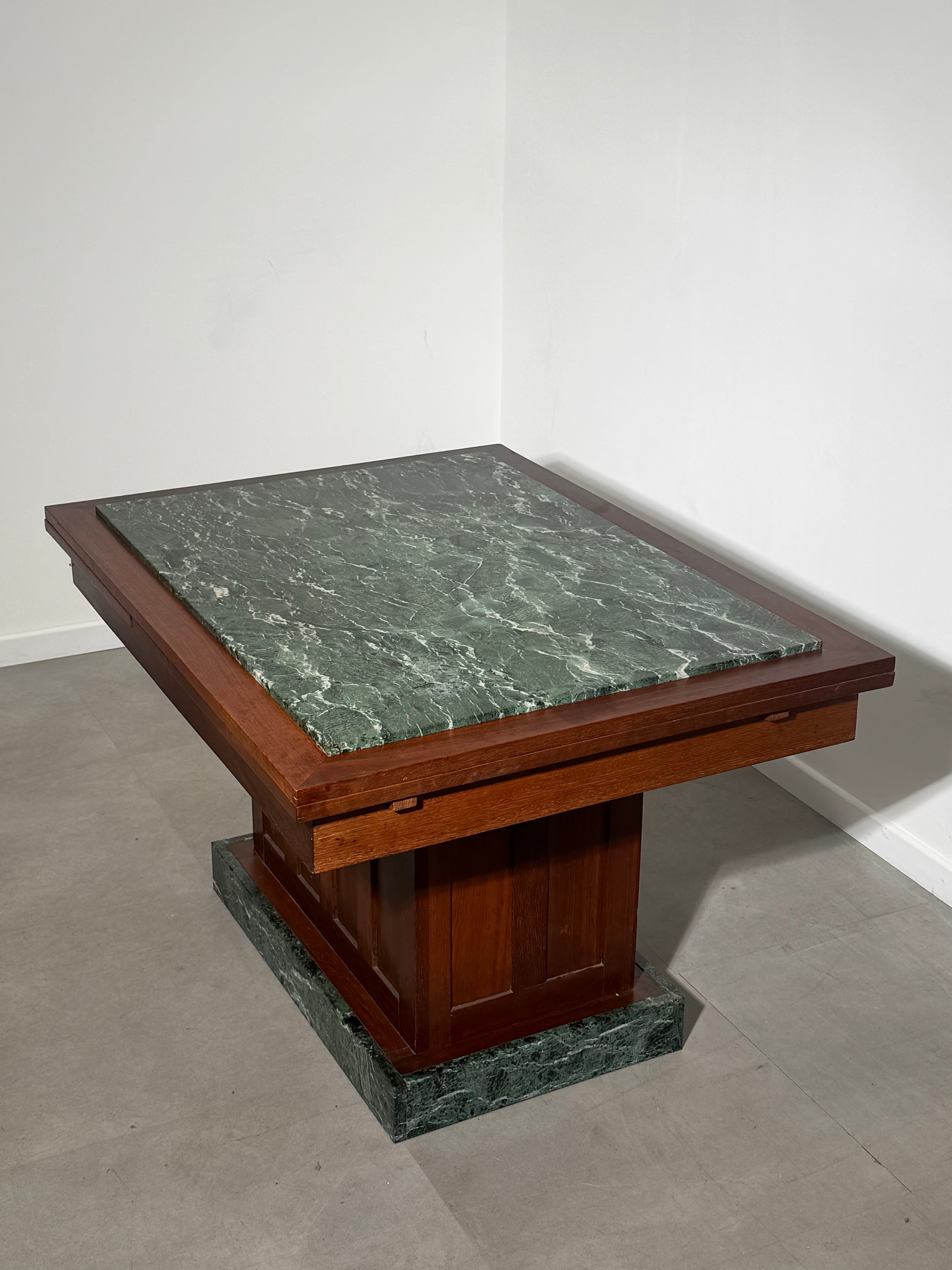 Art Deco Green Marble Dining Table