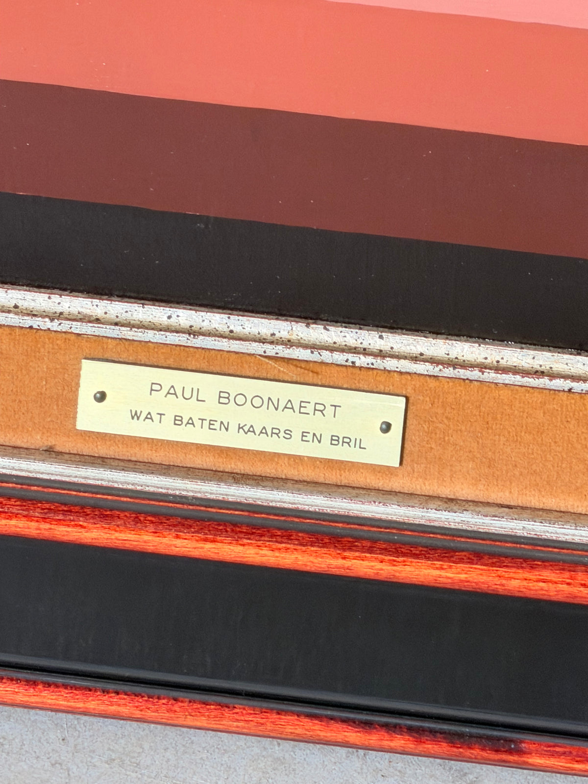 Paul Boonaert – “Wat Baten Kaars en Bril” – Framed Surrealist Artwork