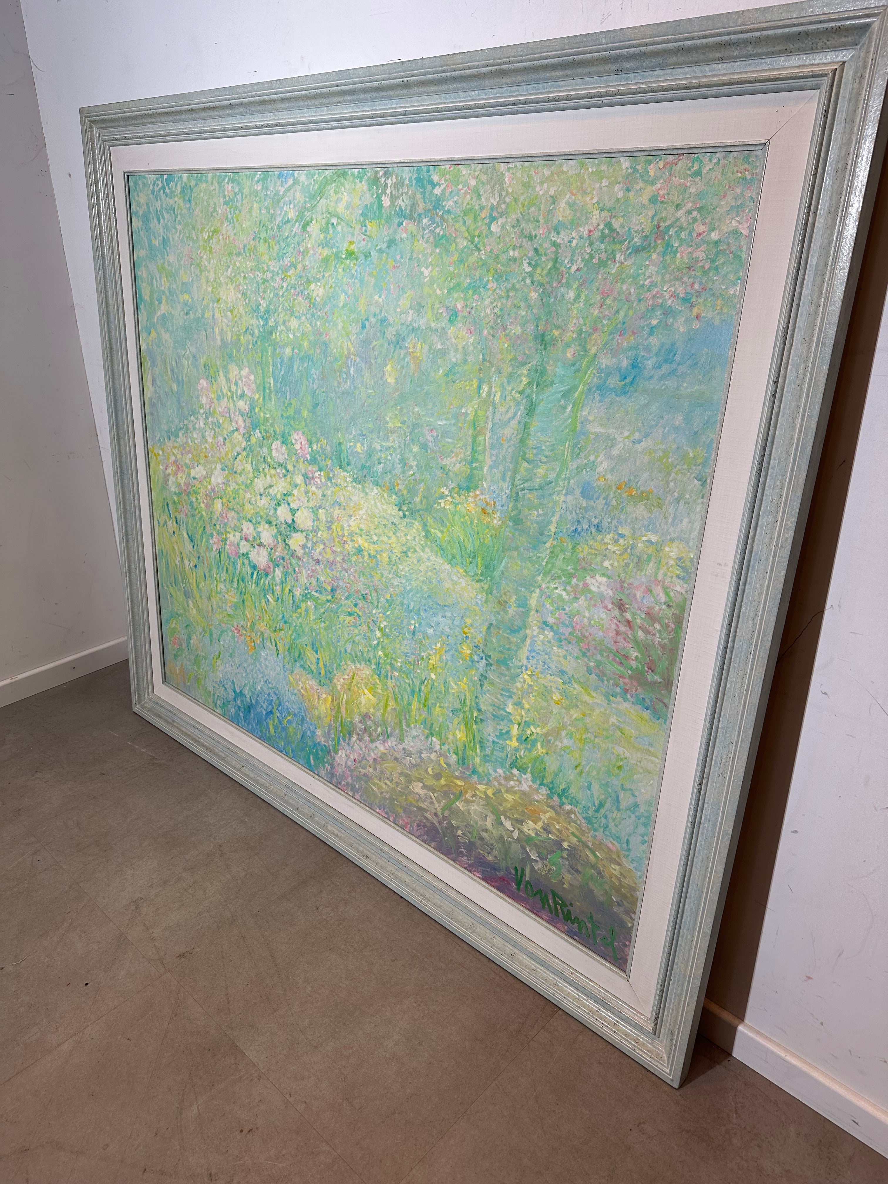 Theo Van Rintel – Large Impressionist Garden Landscape