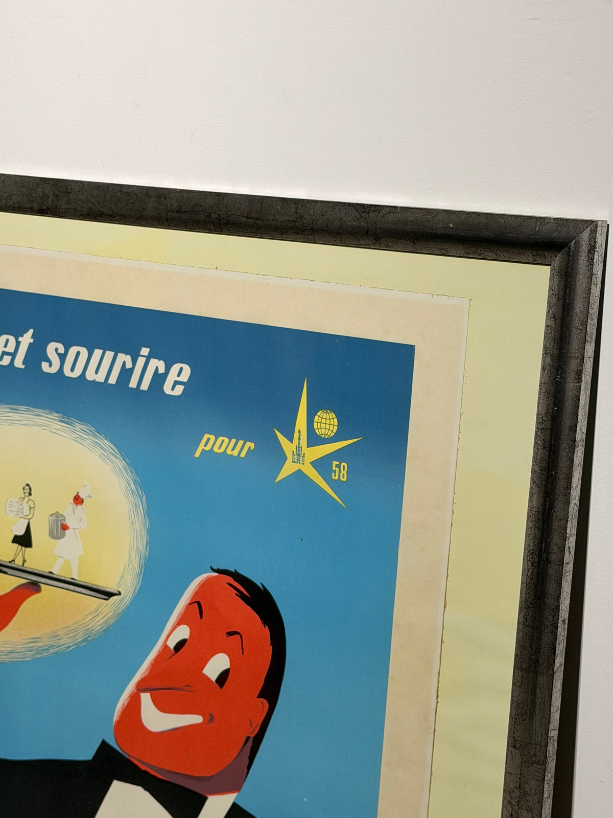 Original Expo 58 Poster “Service et Sourire” by M. Leclercq (1958)